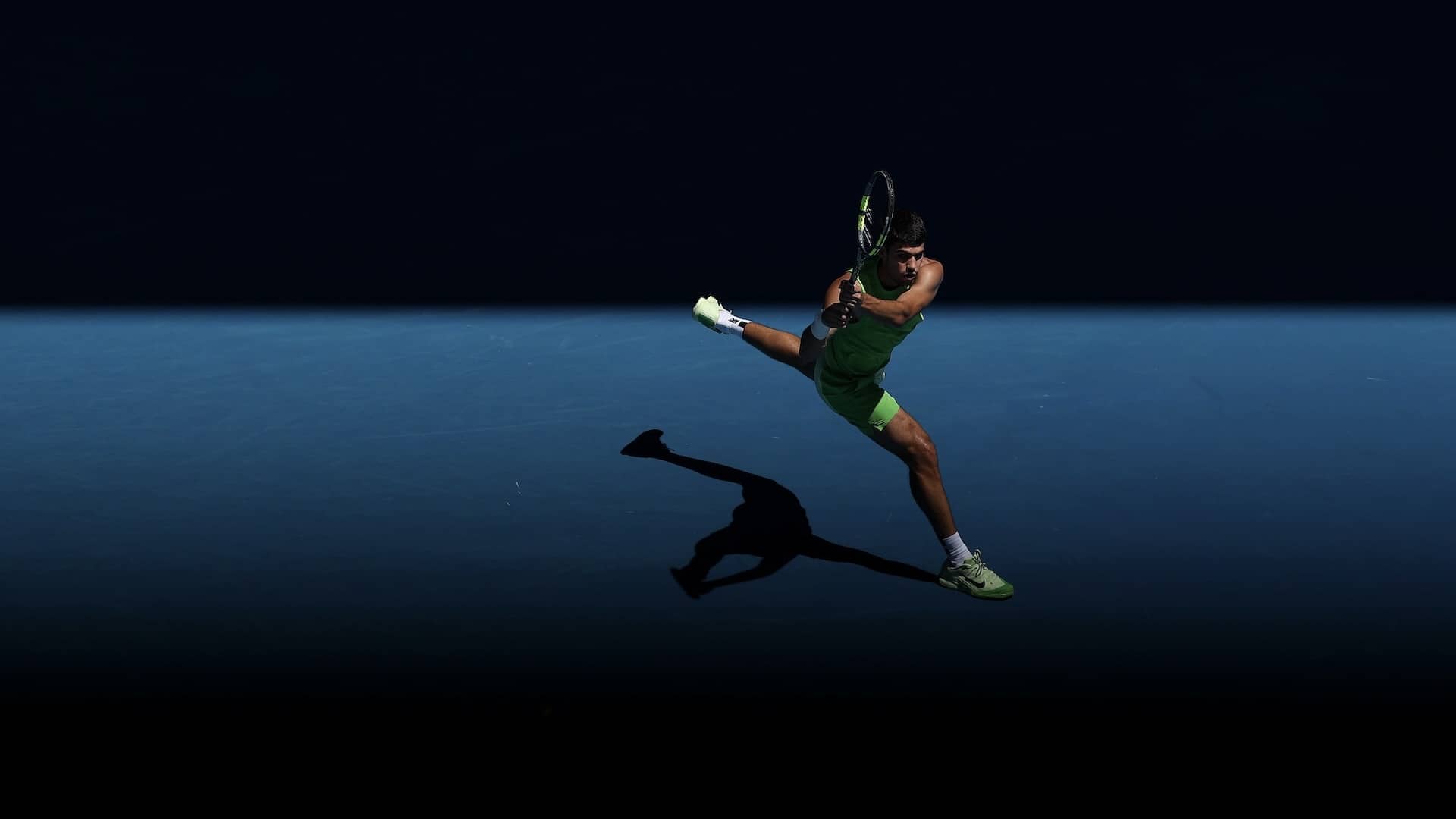 Carlos Alcaraz, durante su segundo partido en el Abierto de Australia.