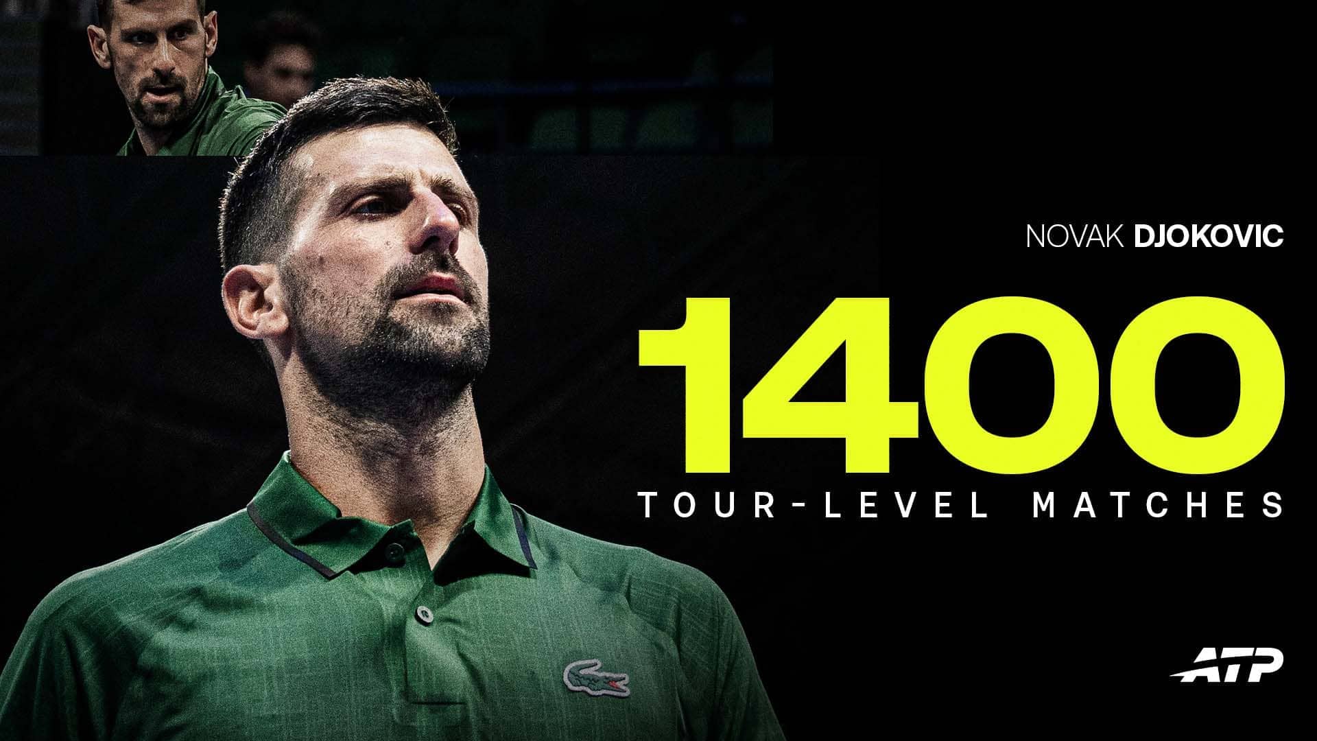 Djokovic, with his 1,400th tour-level match, follows in footsteps of Connors & Federer