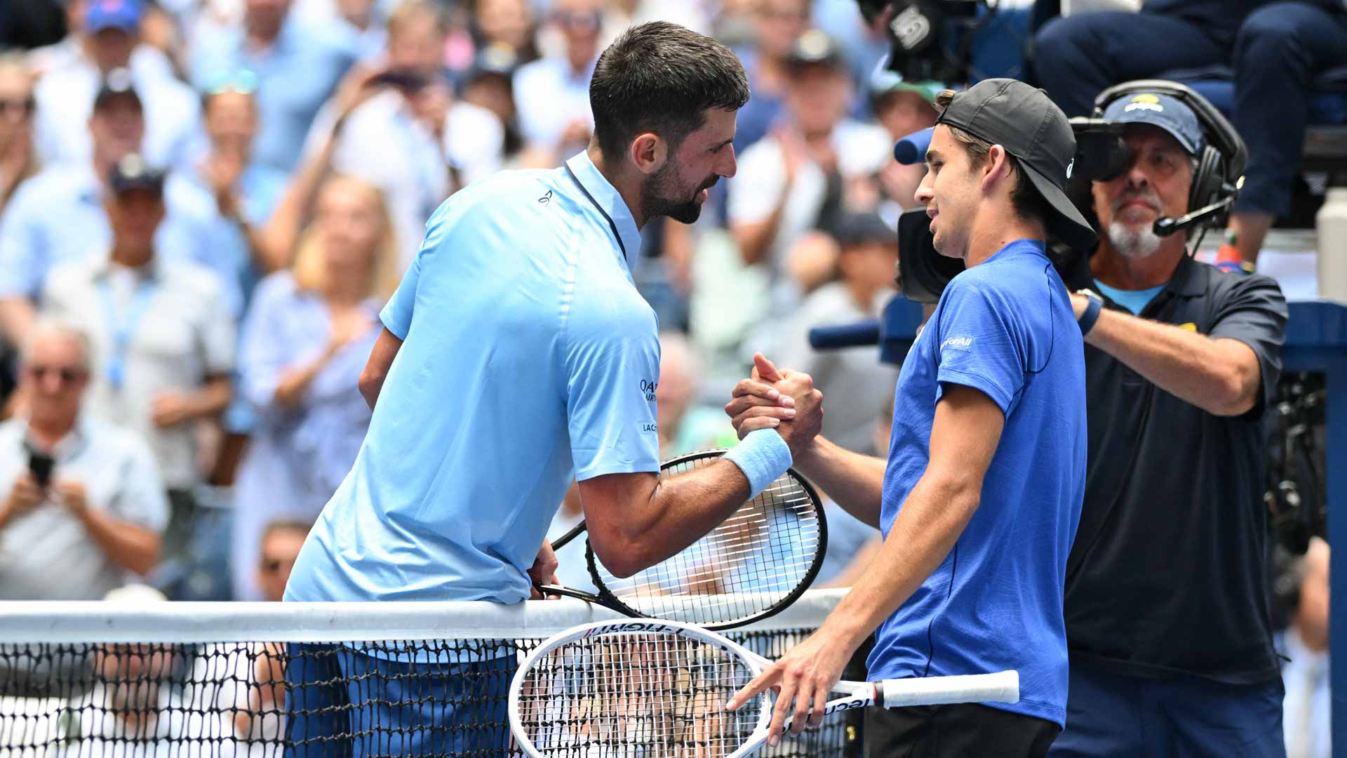 <a href='https://www.atptour.com/en/players/novak-djokovic/d643/overview'>Novak Djokovic</a> needs four sets to oust <a href='https://www.atptour.com/en/players/zachary-svajda/s0k7/overview'>Zachary Svajda</a> at the 2025 <a href='https://www.atptour.com/en/tournaments/us-open/560/overview'>US Open</a>.