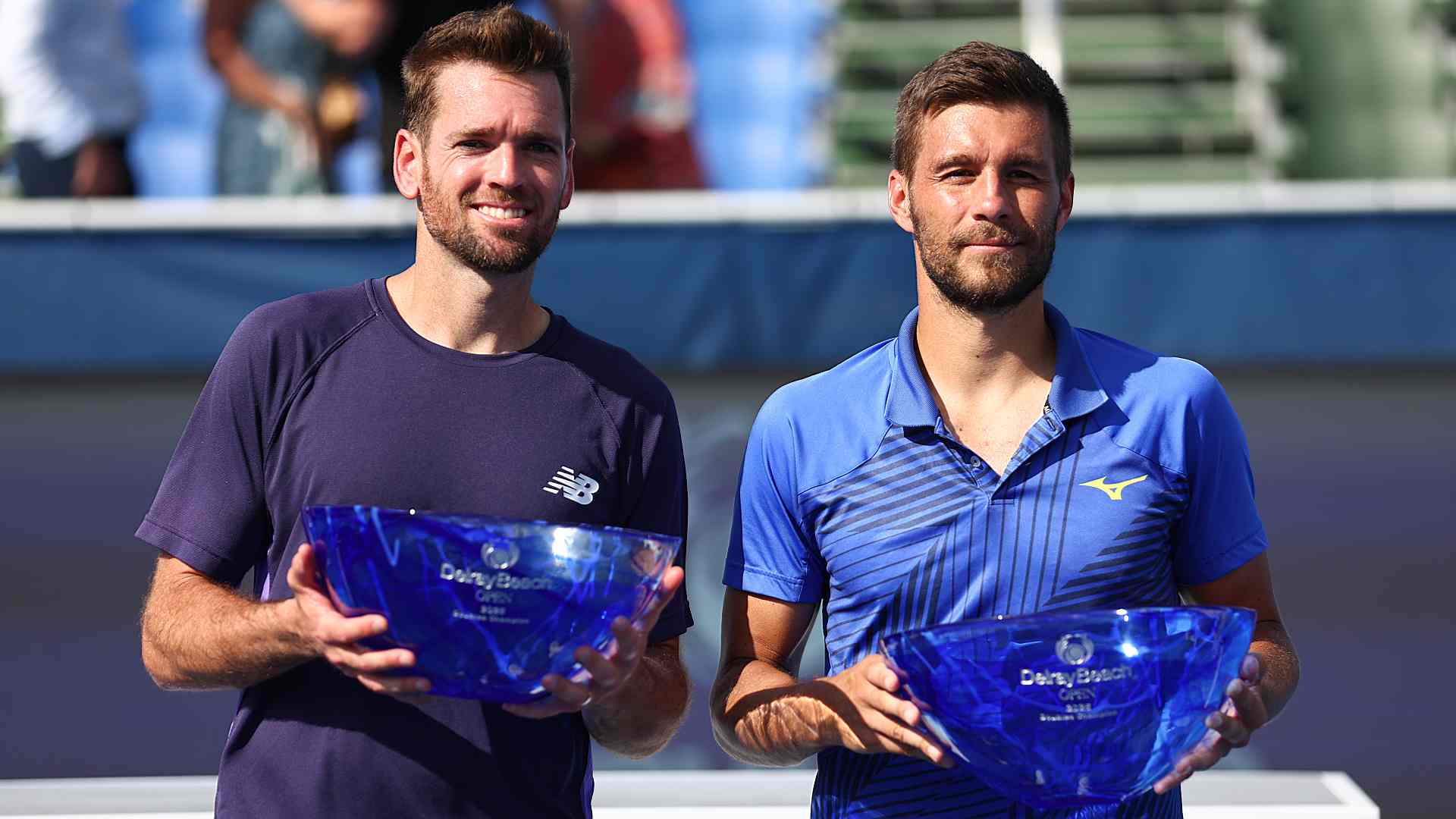 <a href='https://www.atptour.com/en/players/austin-krajicek/ka00/overview'>Austin Krajicek</a> and <a href='https://www.atptour.com/en/players/nikola-mektic/mf09/overview'>Nikola Mektic</a> won the Delray Beach doubles title on Sunday.