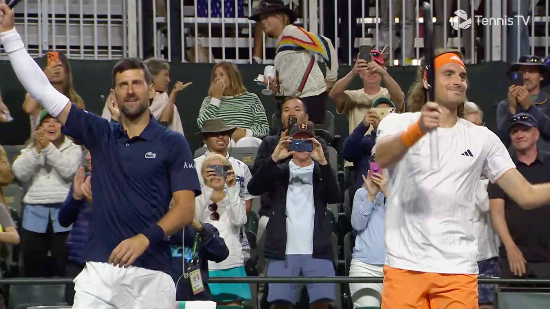 Novak Djokovic and Stefanos Tsitsipas upset Marcelo Arevalo and Mate Pavic on Monday.