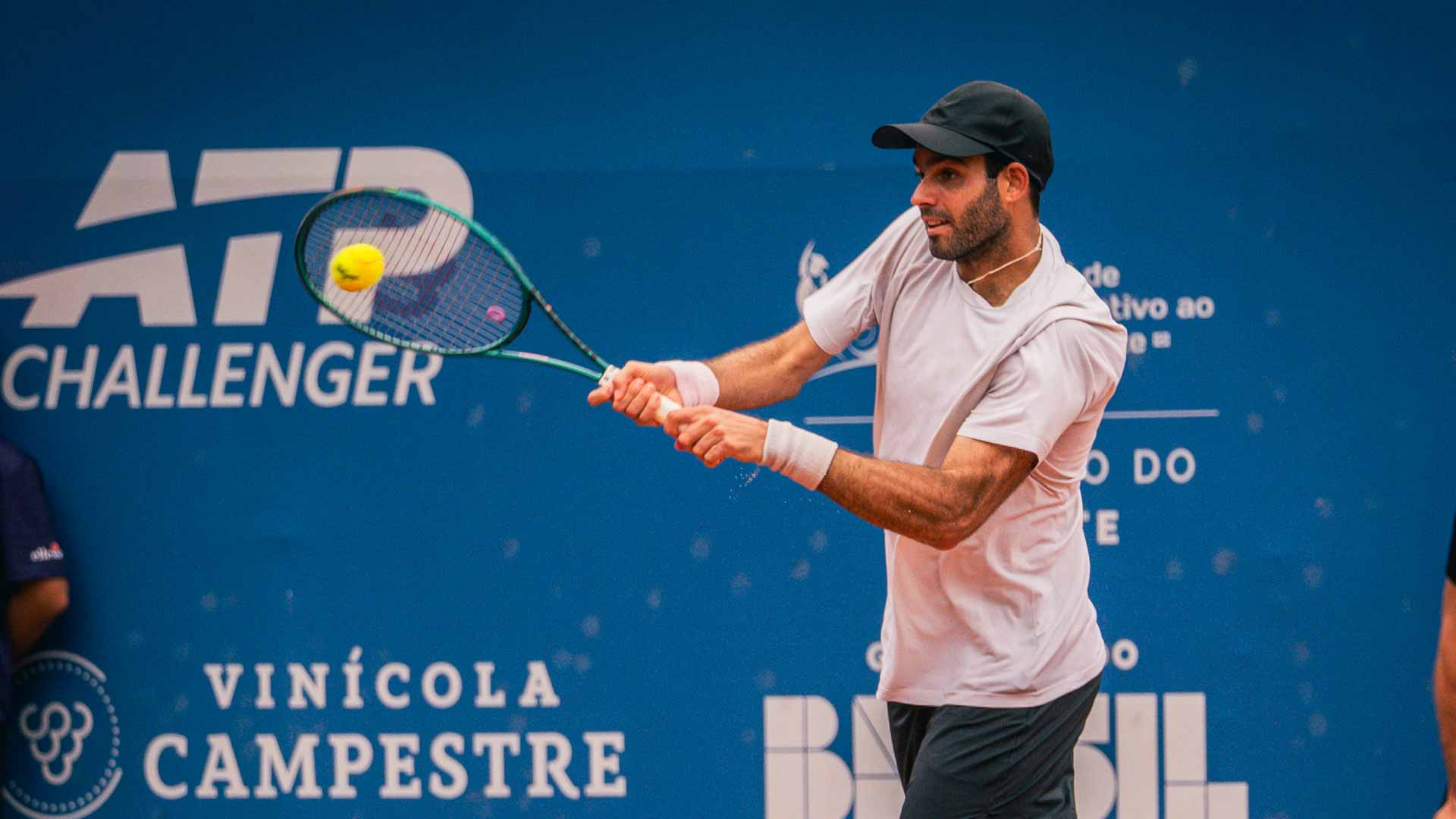 <a href='https://www.atptour.com/en/players/facundo-diaz-acosta/d0cg/overview'>Facundo Diaz Acosta</a> at the Sao Leopoldo Challenger.
