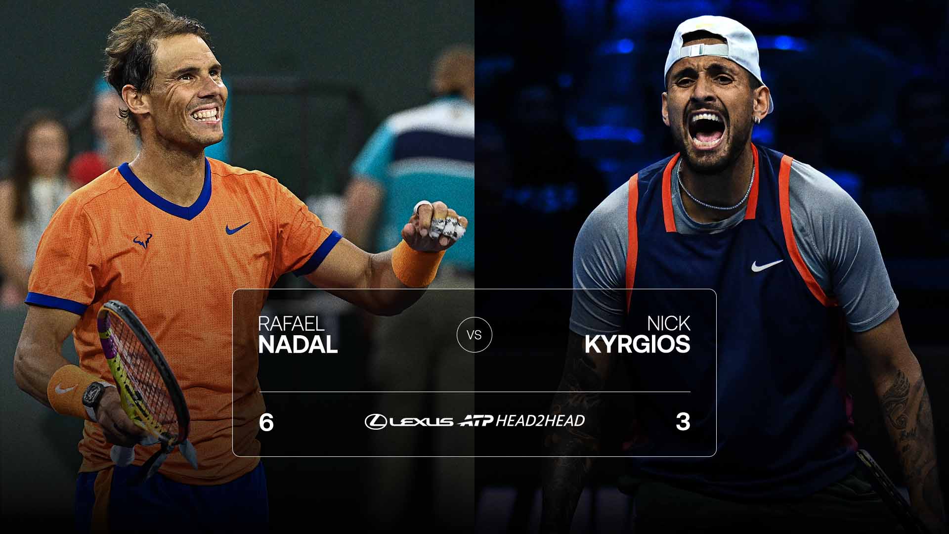 Rafael Nadal and Nick Kyrgios enjoyed an entertaining Lexus ATP Head2Head rivalry.