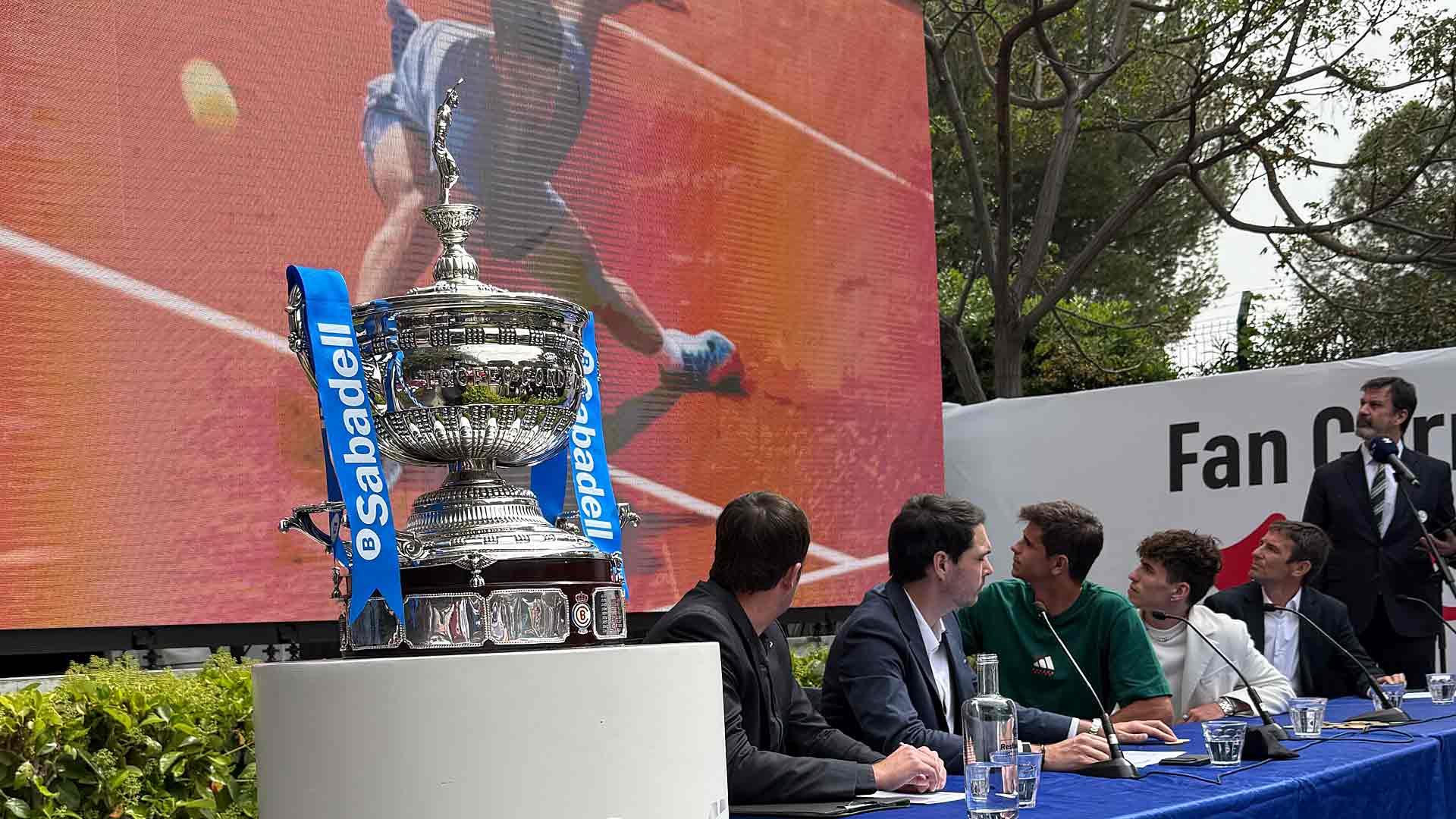 Ceremonia del sorteo del cuadro del Barcelona Open Banc Sabadell 2026.