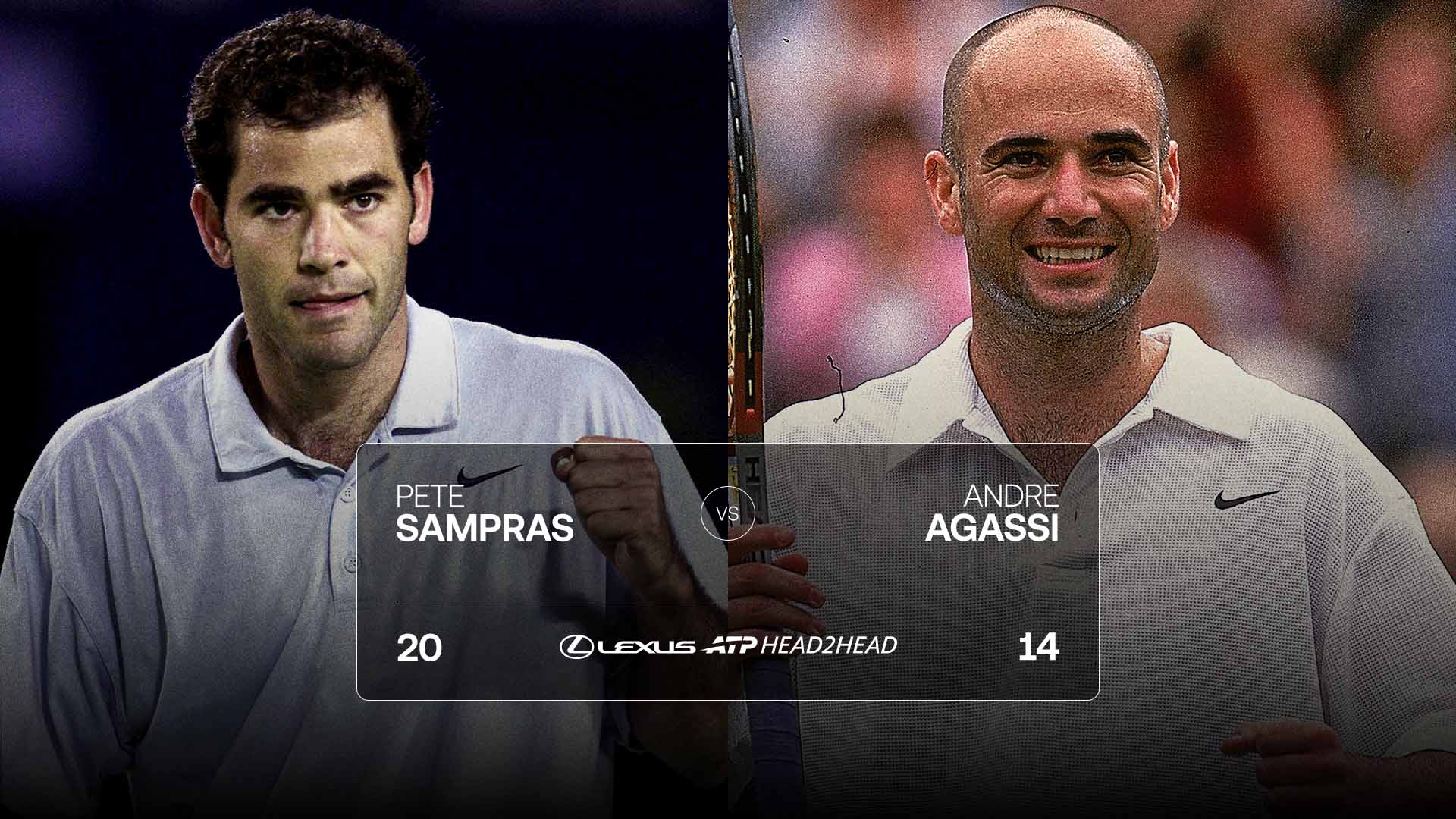 Pete Sampras and Andre Agassi met 34 times over the course of their professional careers.
