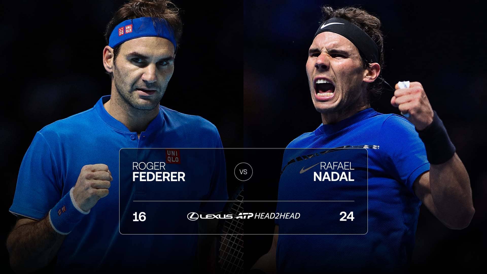 Roger Federer and Rafael Nadal contested 40 matches in their legendary Lexus ATP Head2Head series.