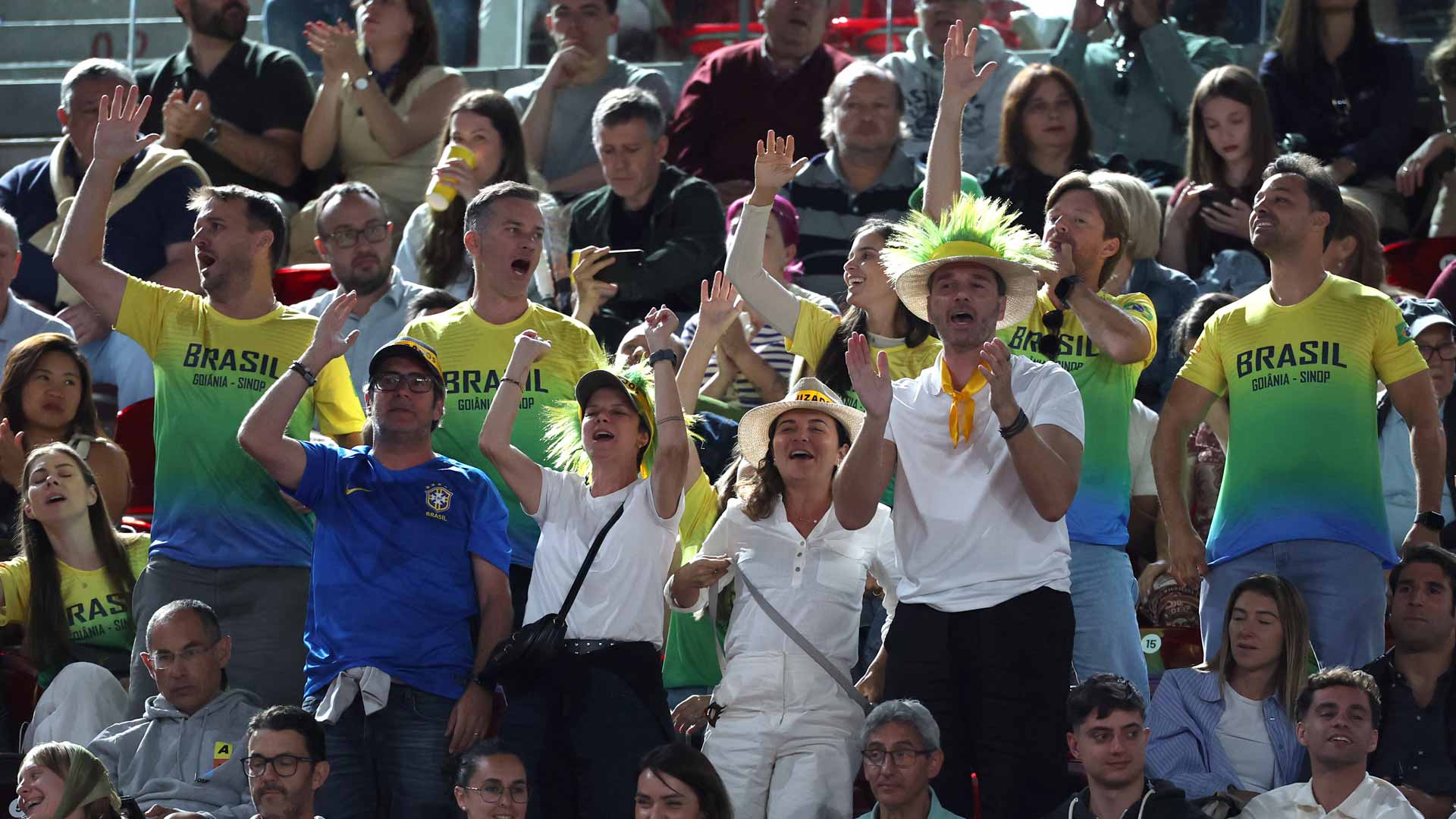 Brazilian fans in full force for <a href='https://www.atptour.com/en/players/joao-fonseca/f0fv/overview'>Joao Fonseca</a>'s showdown against <a href='https://www.atptour.com/en/players/rafael-jodar/j0dz/overview'>Rafael Jodar</a>.