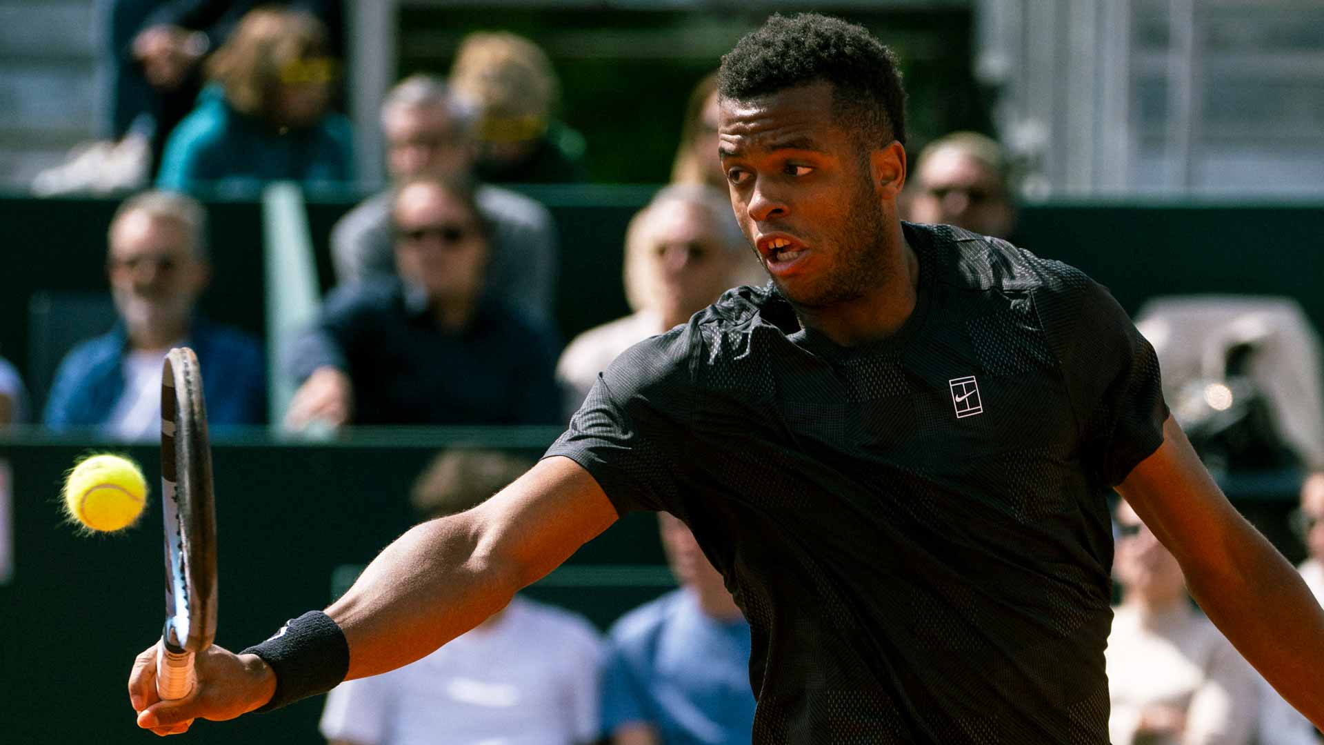 Giovanni Mpetshi Perricard will meet Novak Djokovic for the first time Sunday at Roland Garros.