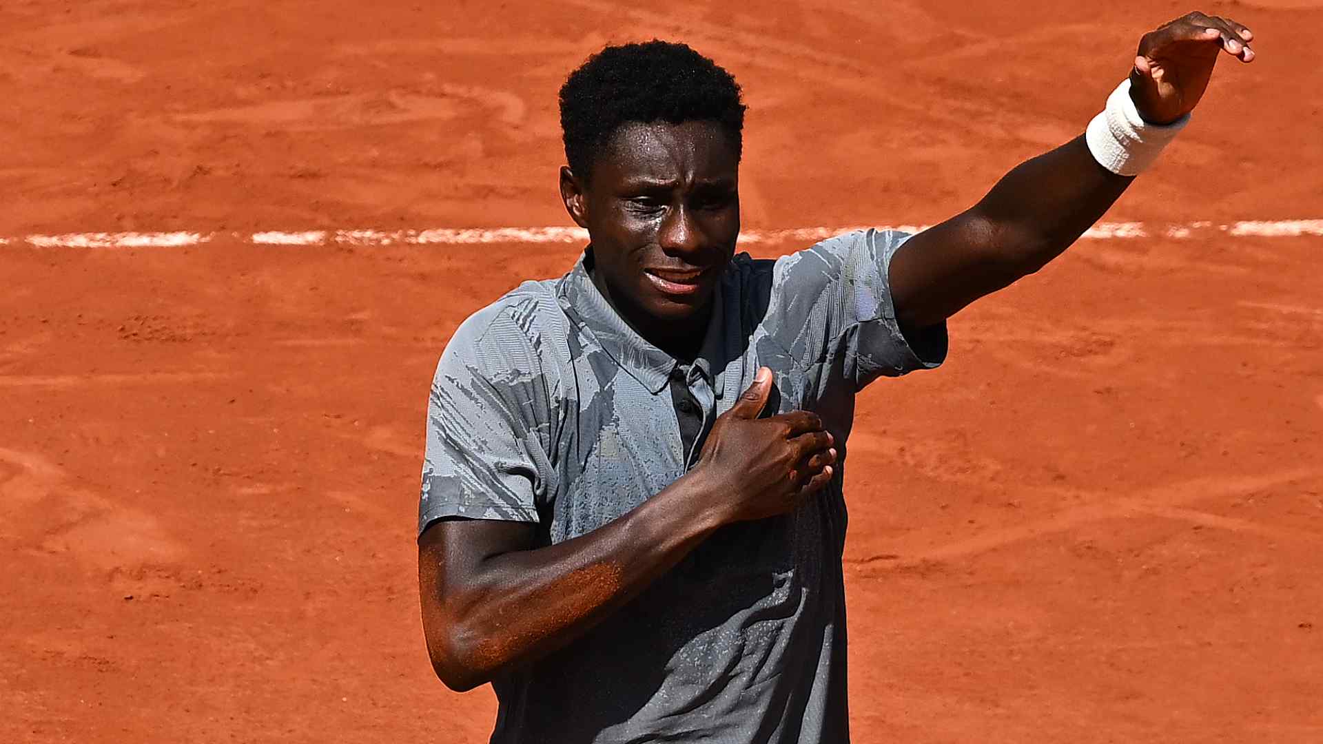 <a href='https://www.atptour.com/en/players/moise-kouame/k0o4/overview'>Moise Kouame</a> following his second-round win at 2026 <a href='https://www.atptour.com/en/tournaments/roland-garros/520/overview'>Roland Garros</a>.