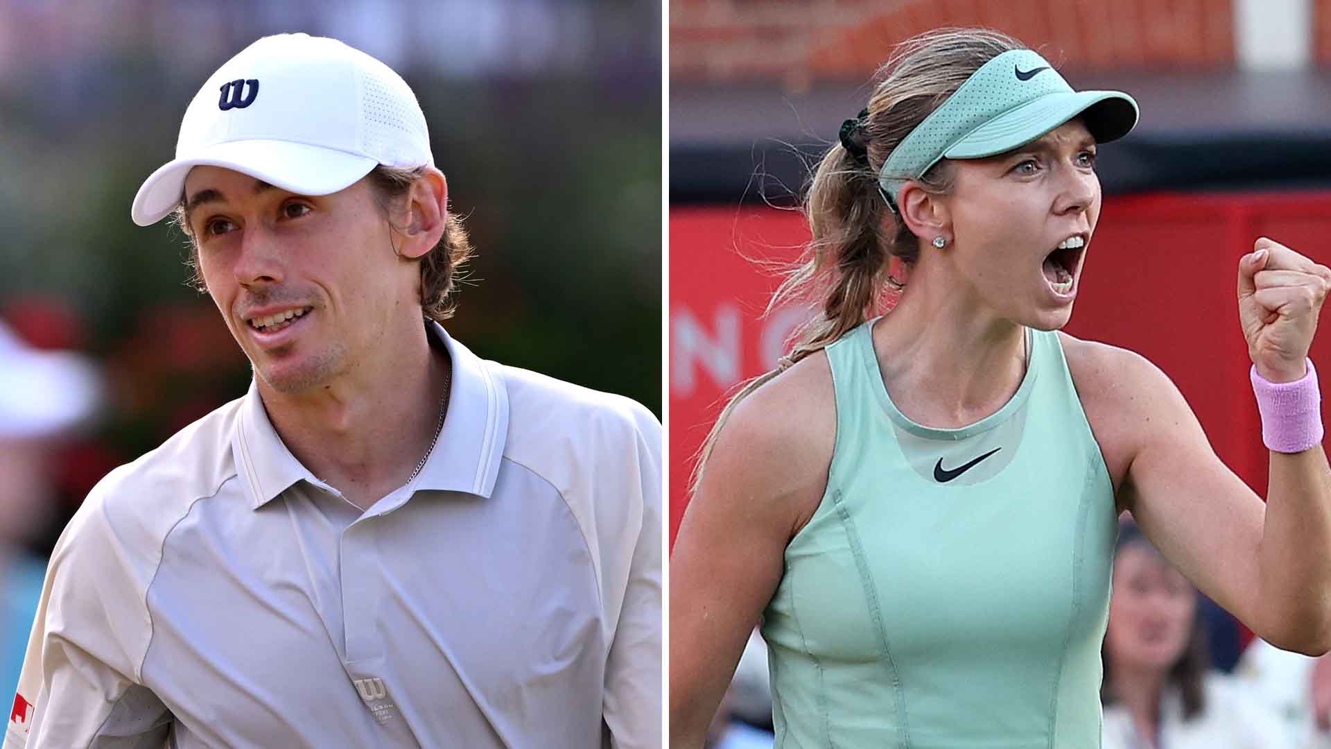 Alex de Minaur is the top seed at Queen's Club, where his fiancée Katie Boulter last week reached the semi-finals. 