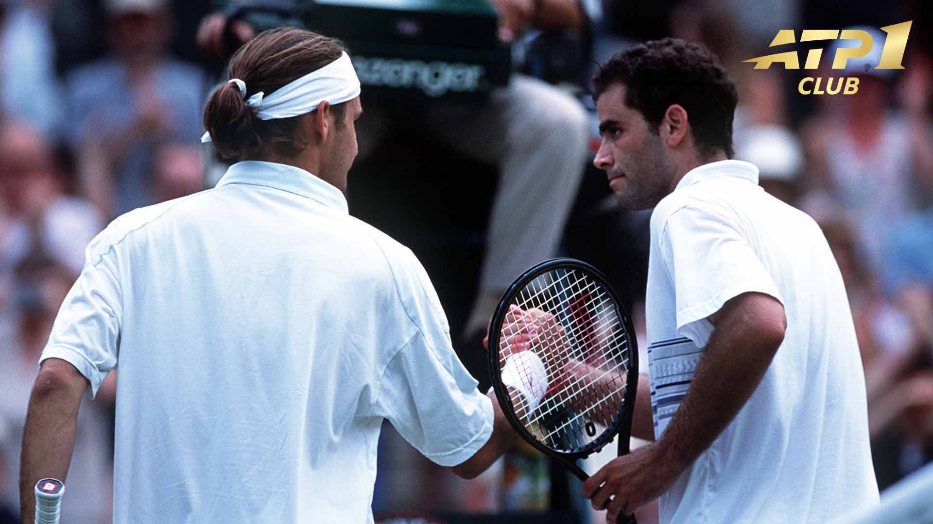 Roger Federer defeated Pete Sampras in the pair's lone Lexus ATP Head2Head meeting at Wimbledon in 2001.
