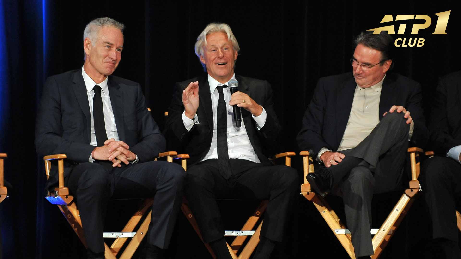John McEnroe, Bjorn Borg and Jimmy Connors at a celebration for the World No. 1s in 2013 in New York.