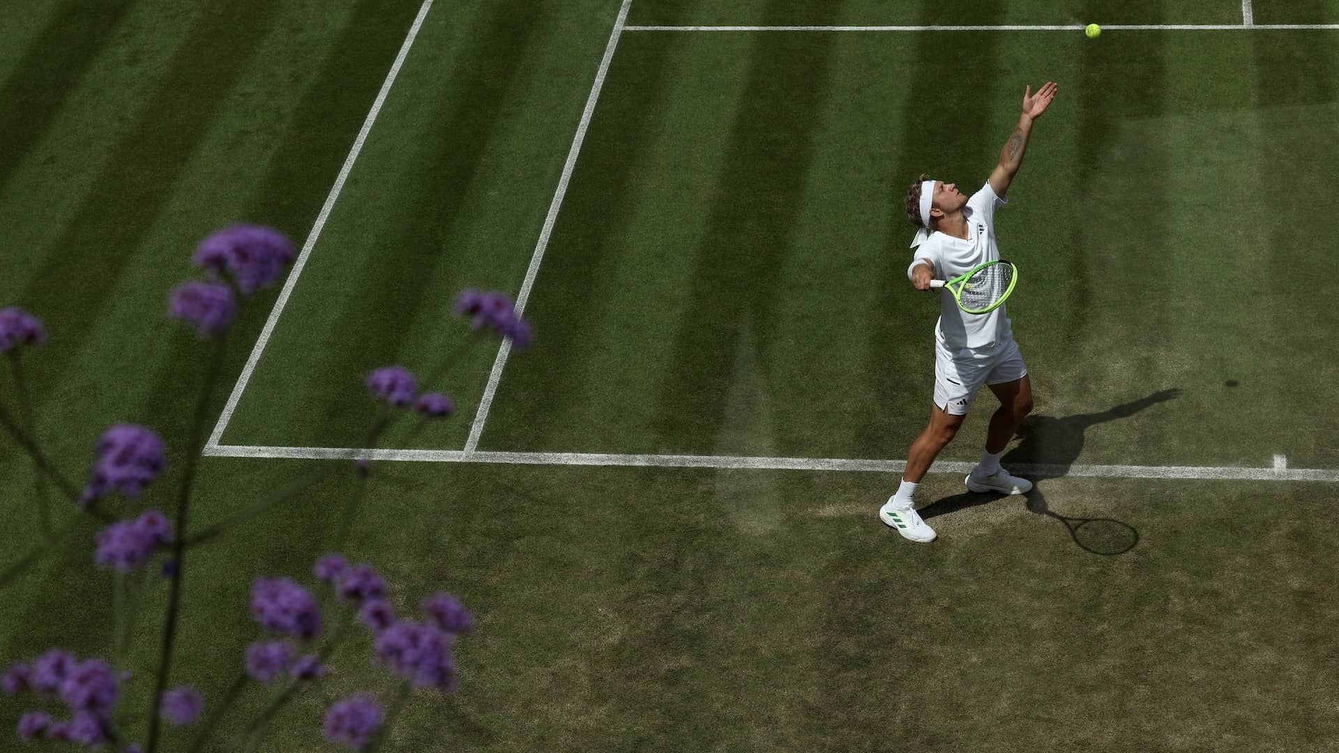 Davidovich, durante la segunda ronda de Wimbledon.