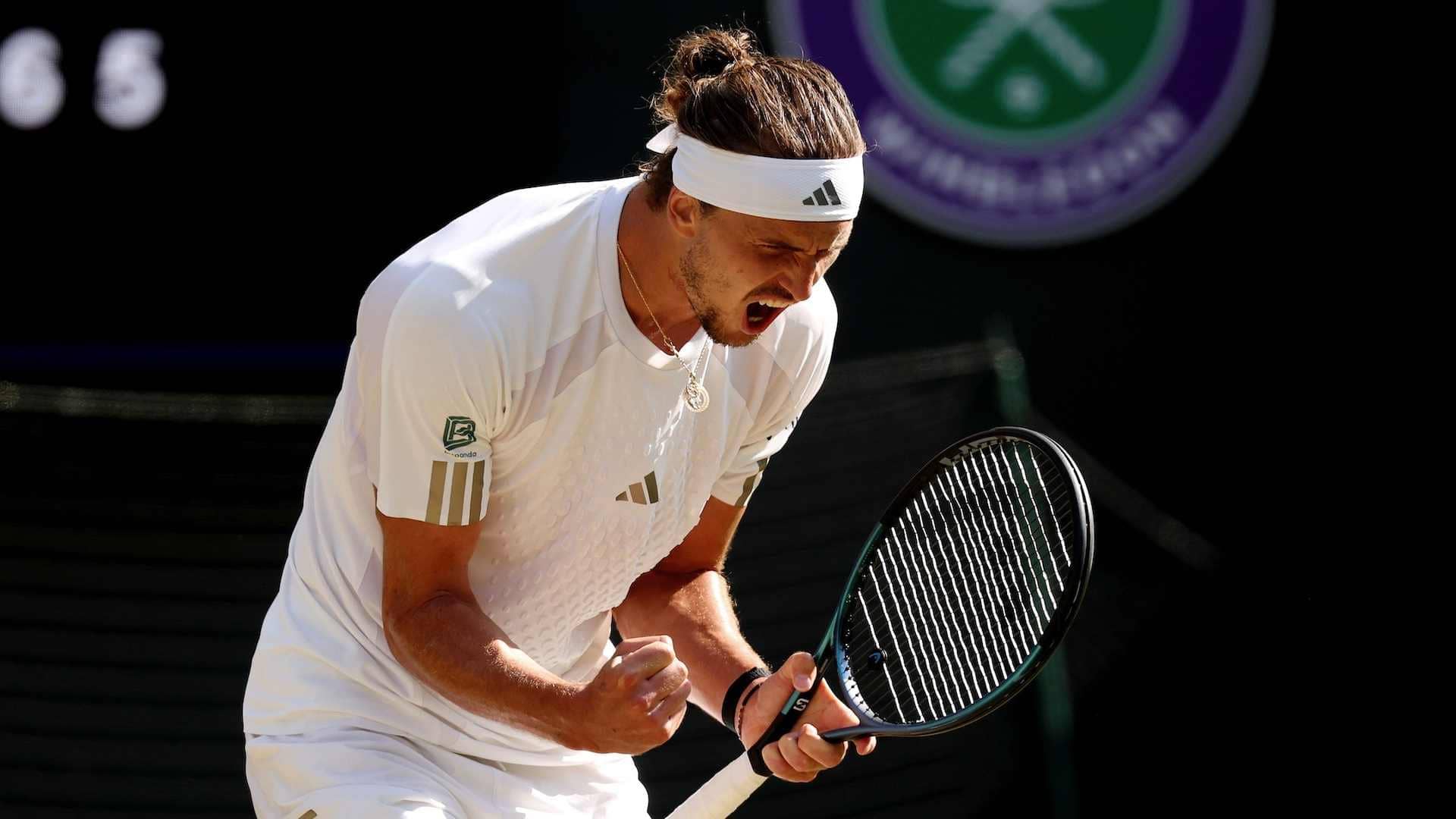 Alexander Zverev celebra una victoria en el All England Club de Londres.