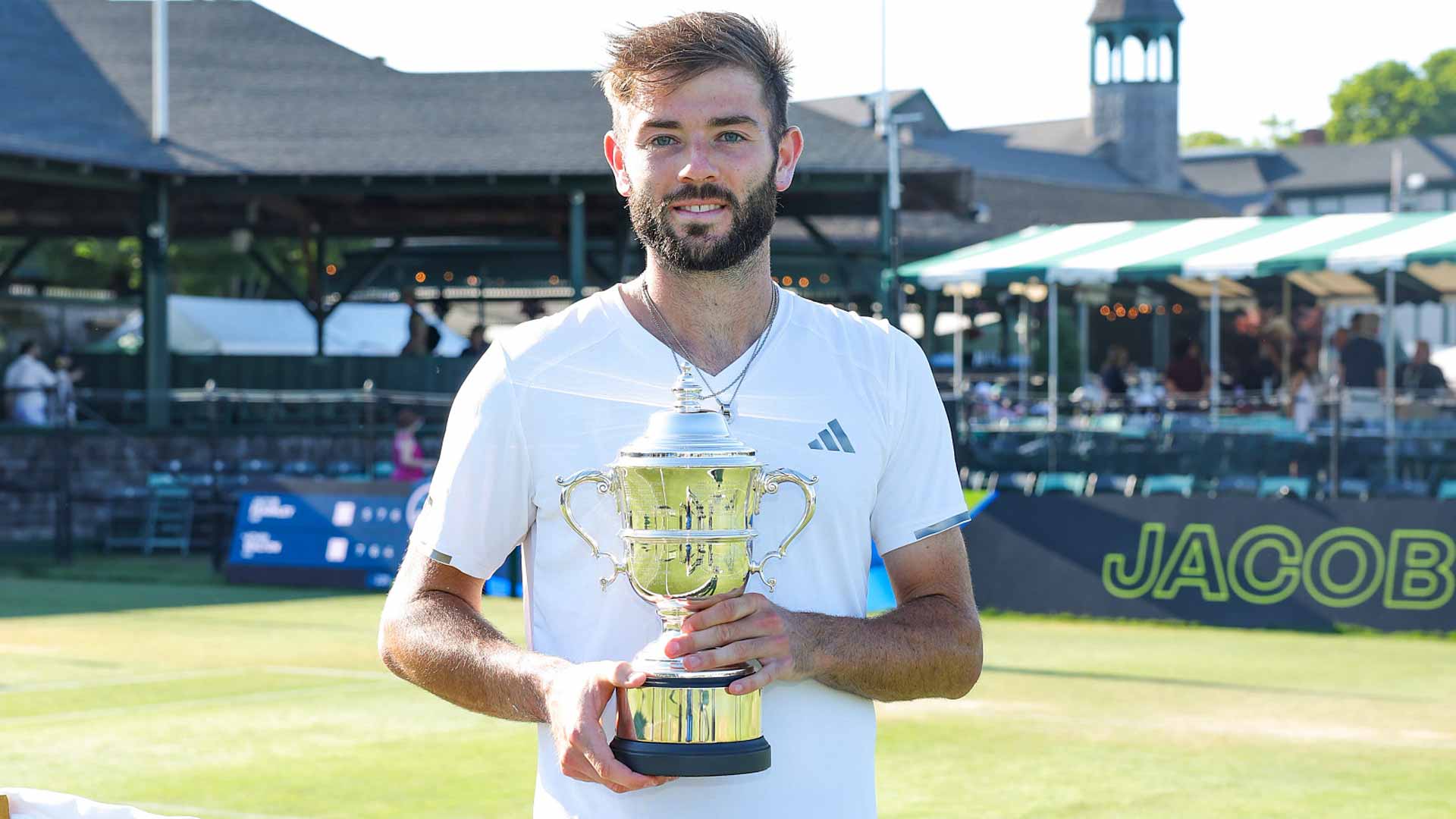 Jacob Fearnley is crowned champion at the ATP Challenger 125 event in Newport, Rhode Island.
