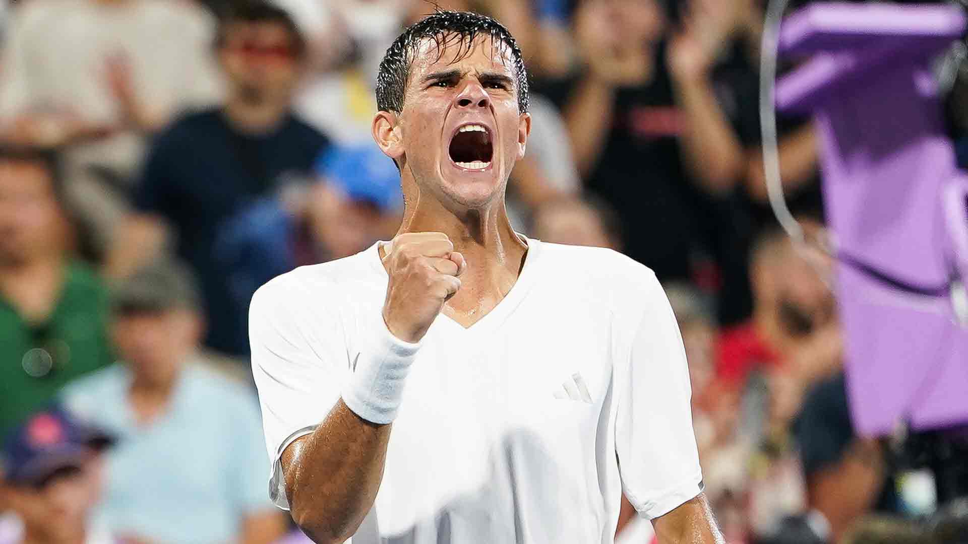 Rafael Jódar celebra su pase a cuartos de final en el ATP Masters 1000 de Canadá.