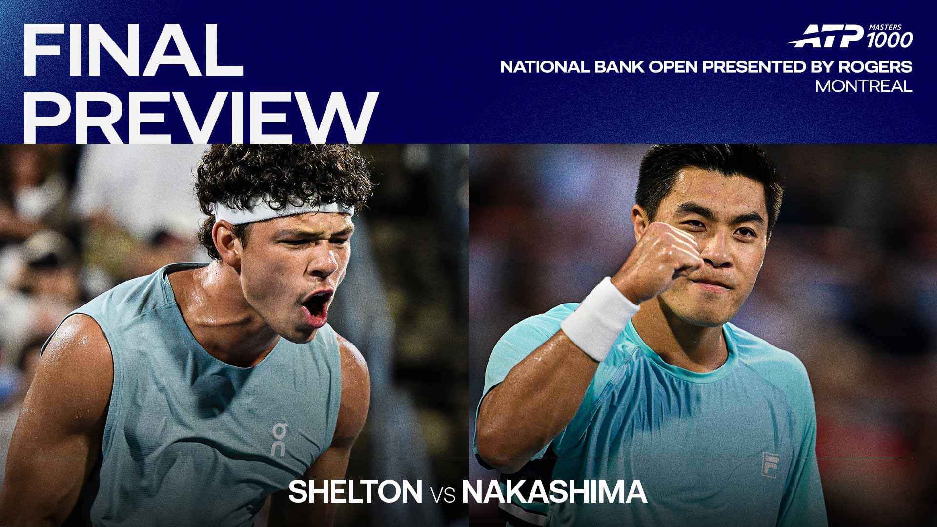 Ben Shelton will play Brandon Nakashima in the Montreal final on Thursday, not before 8 p.m. local time.