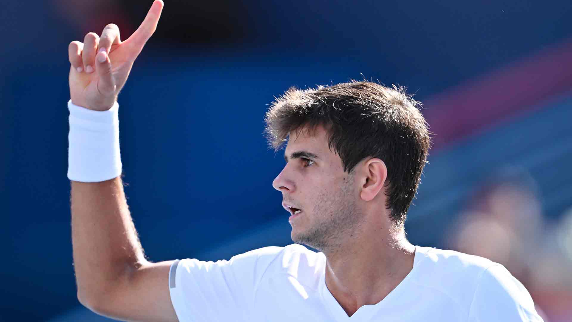 Rafael Jódar durante su participación en el ATP Masters 1000 de Canadá.
