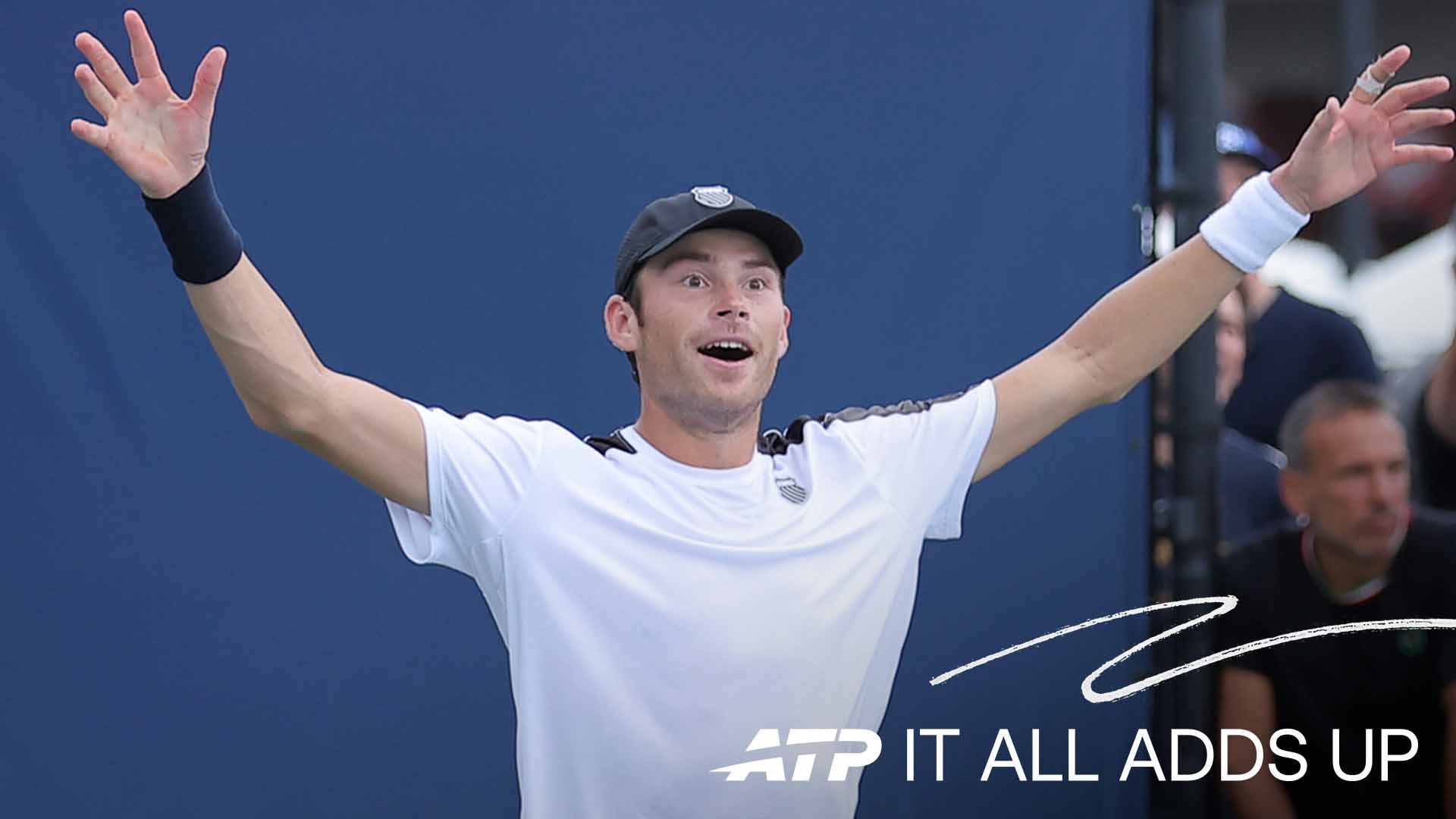 Sebastian Gorzny is into the second round of a major in his first attempt. 