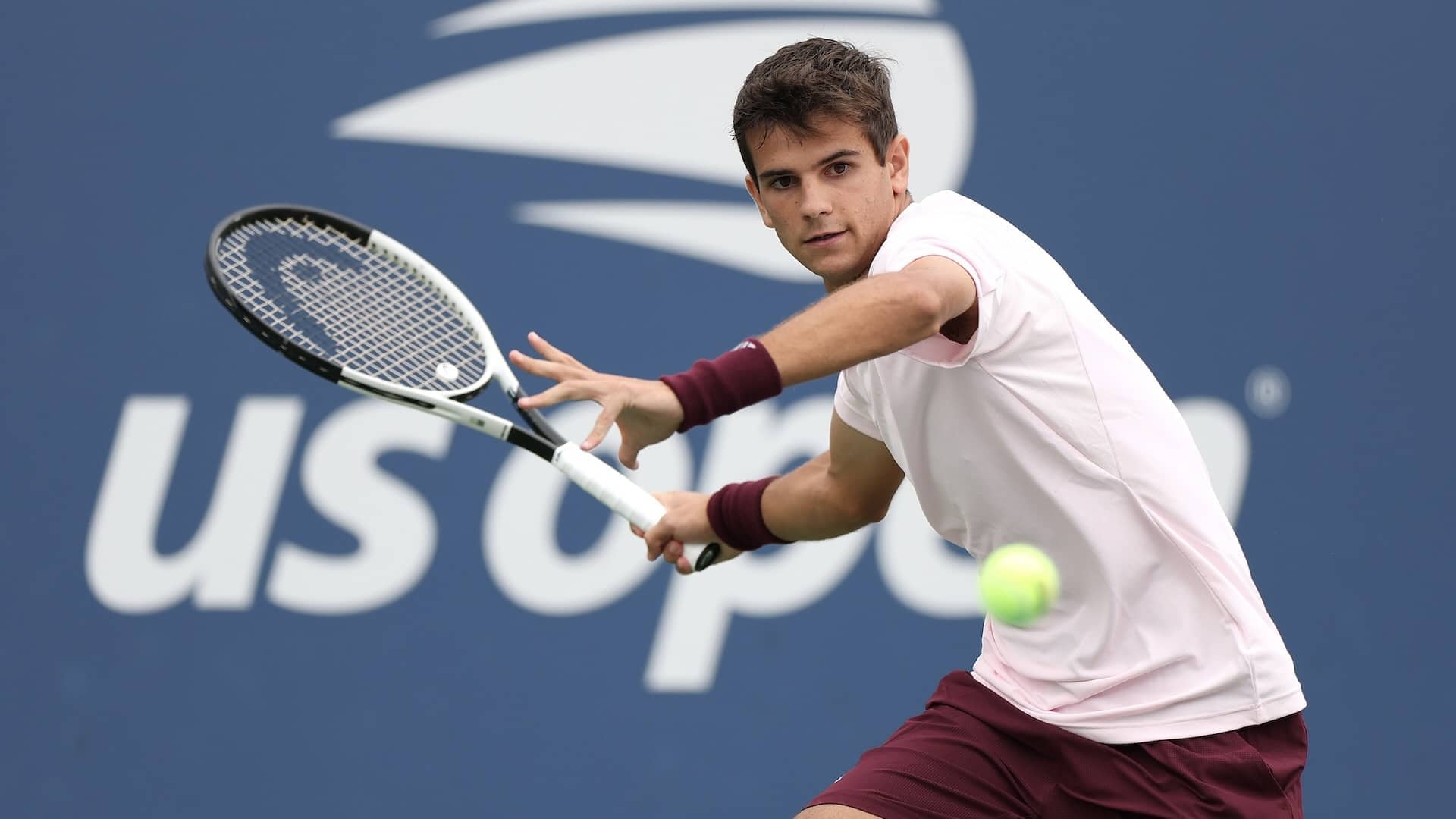Jódar, durante su estreno en el US Open.