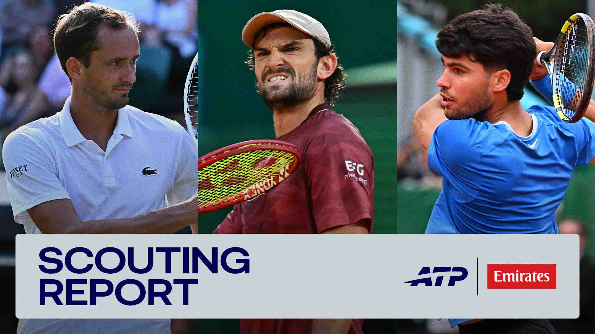 Daniil Medvedev, Valentin Vacherot and Carlos Alcaraz are all in action this week. 