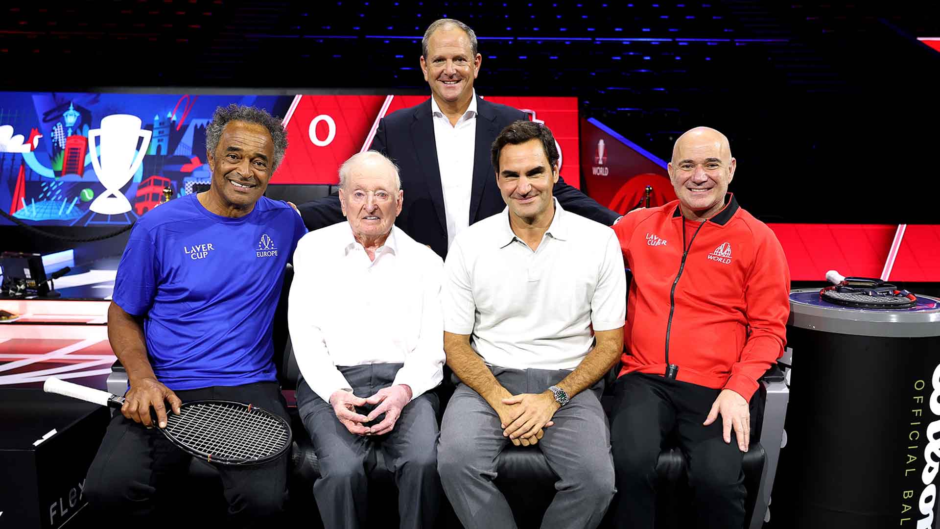 Federer, Laver join forces with Laver Cup captains in London