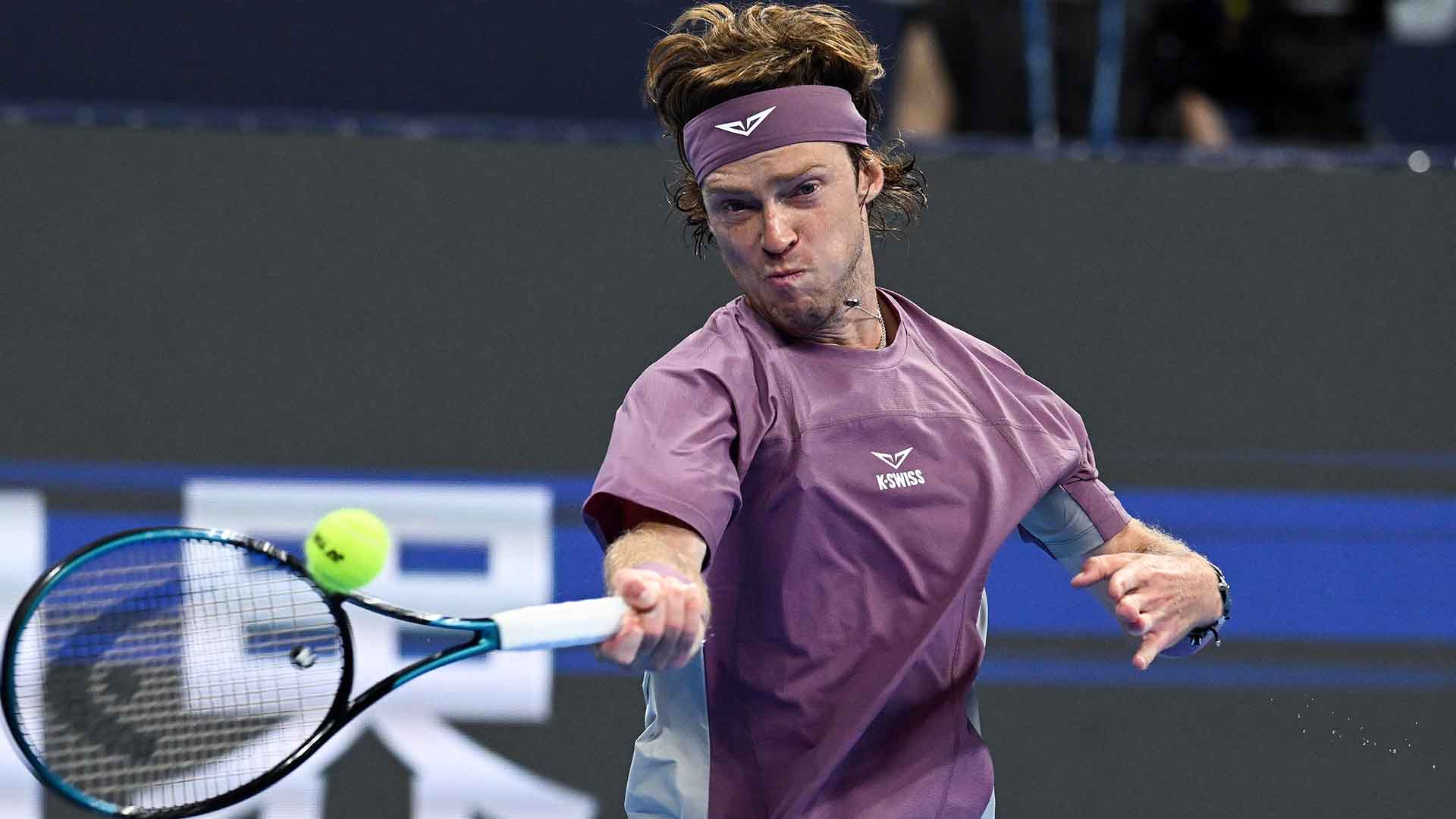 Rublev hits 29 winners for much-needed opening win in Hangzhou