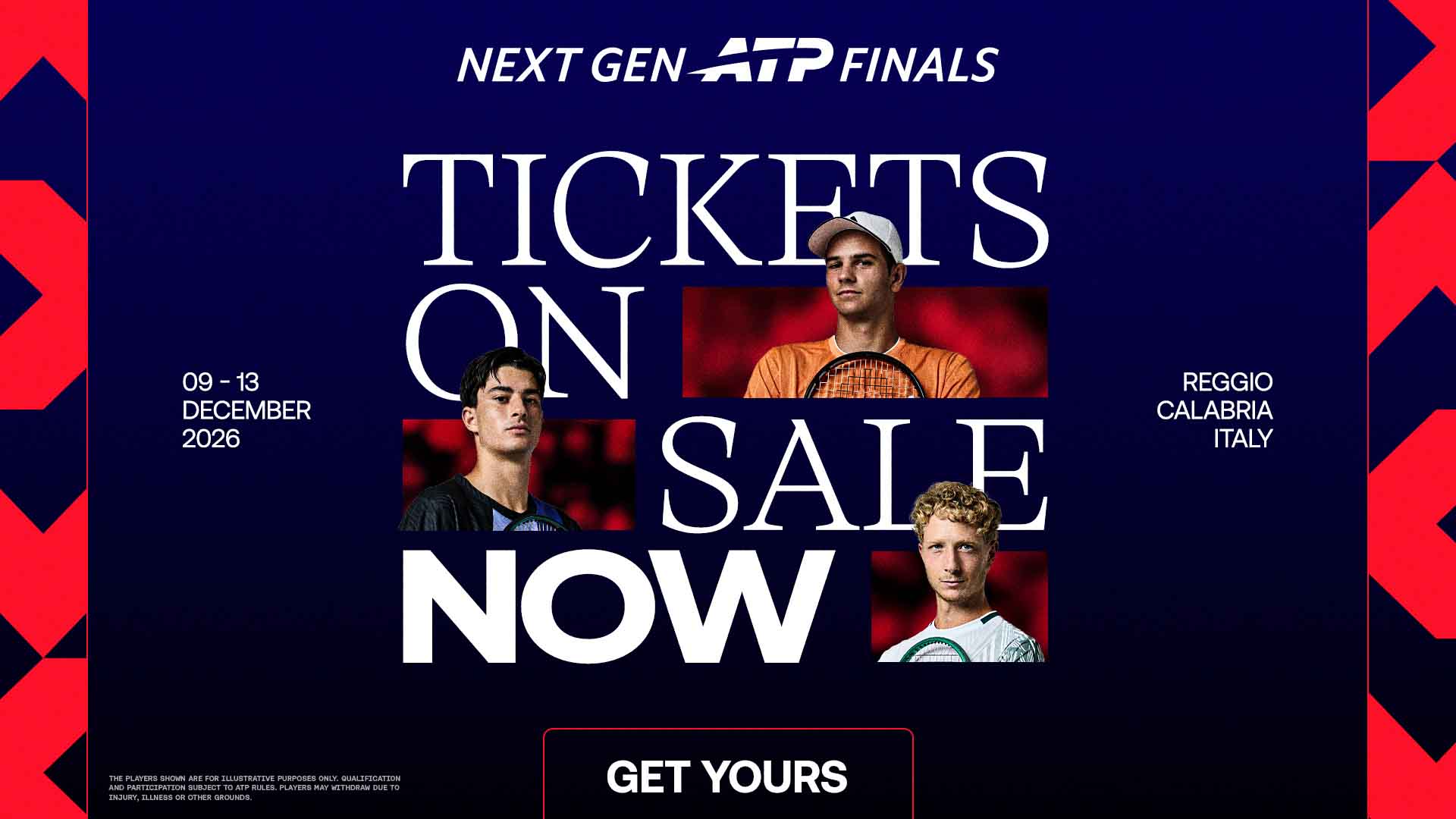 Tickets on sale for 2026 Next Gen ATP Finals in Reggio Calabria
