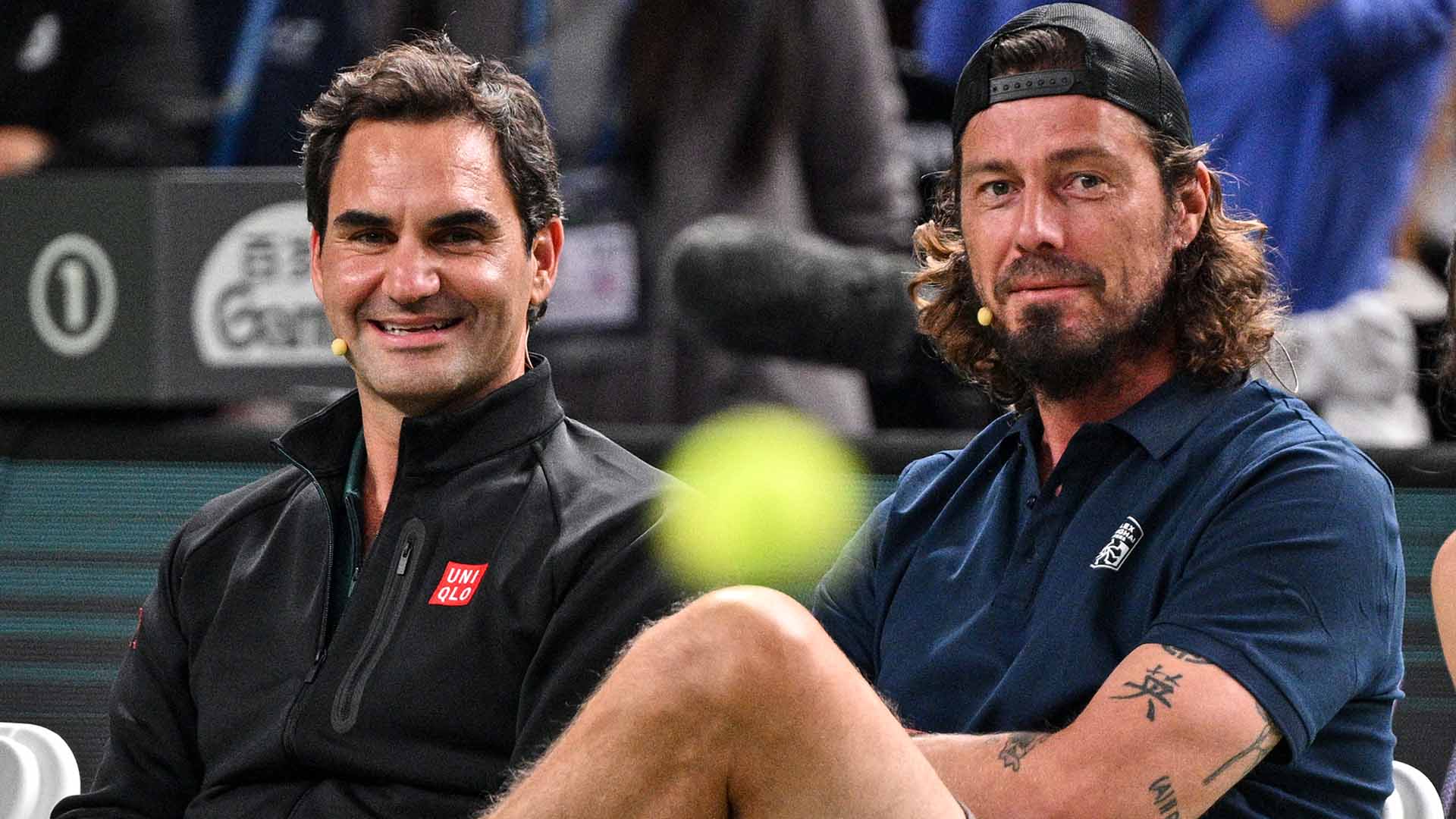 Federer plays with his ‘brother from another mother’ Safin in Shanghai exhibition