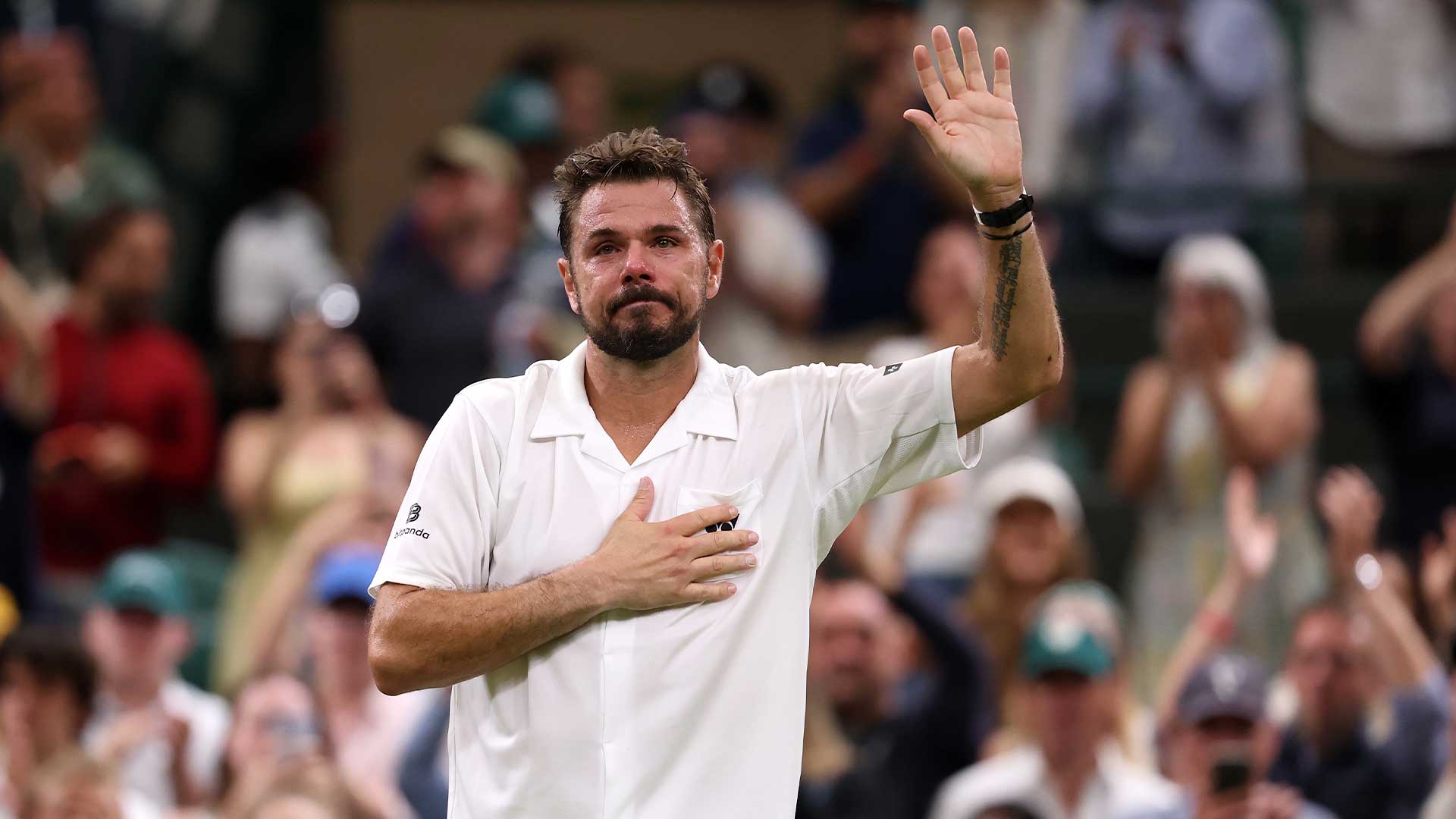 <a href='https://www.atptour.com/en/players/stan-wawrinka/w367/overview'>Stan Wawrinka</a> bids goodbye to <a href='https://www.atptour.com/en/tournaments/wimbledon/540/overview'>Wimbledon</a>.
