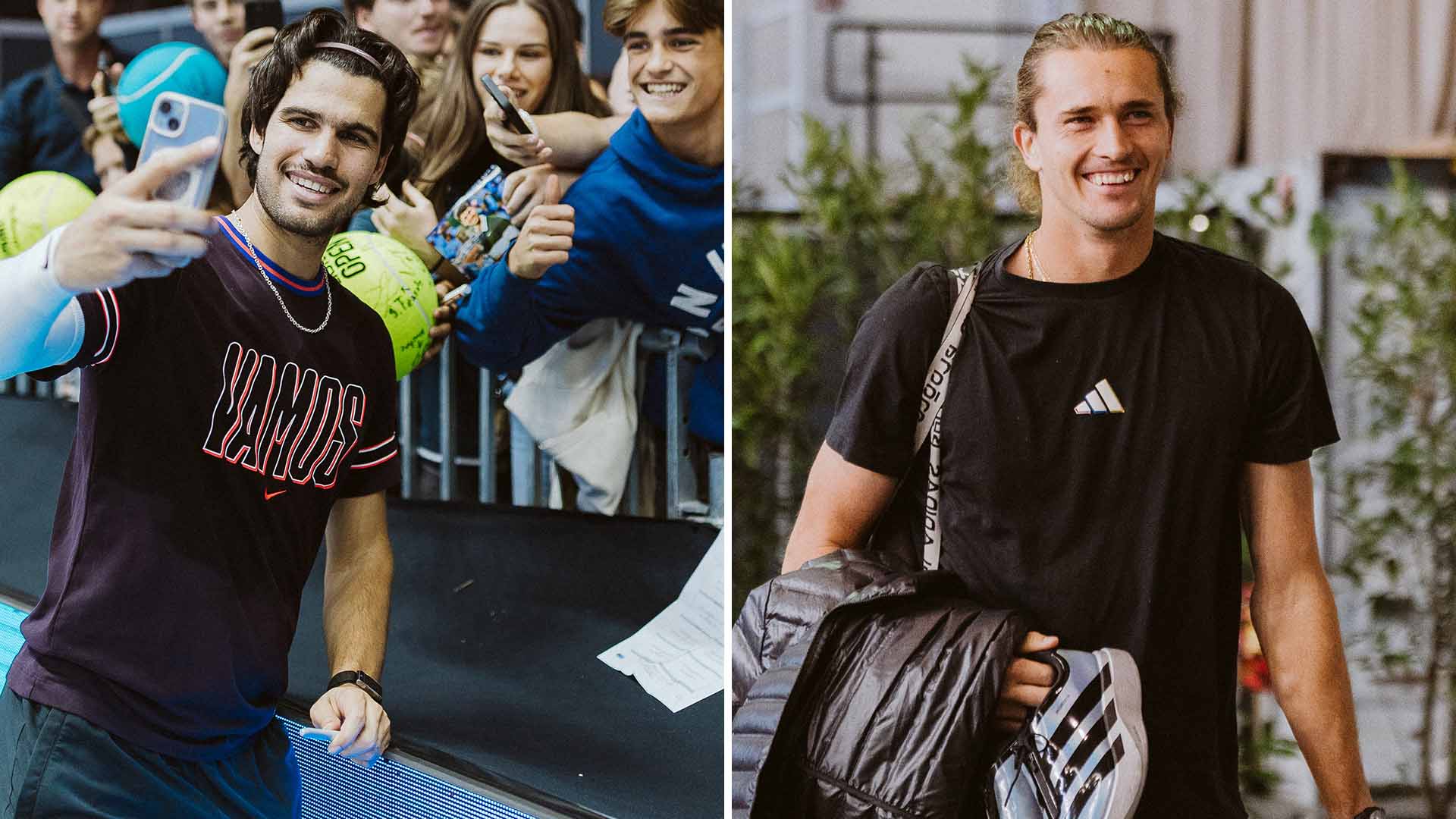 Alcaraz, Zverev greet fans, practise at Vienna’s historic cattle market: Best photos