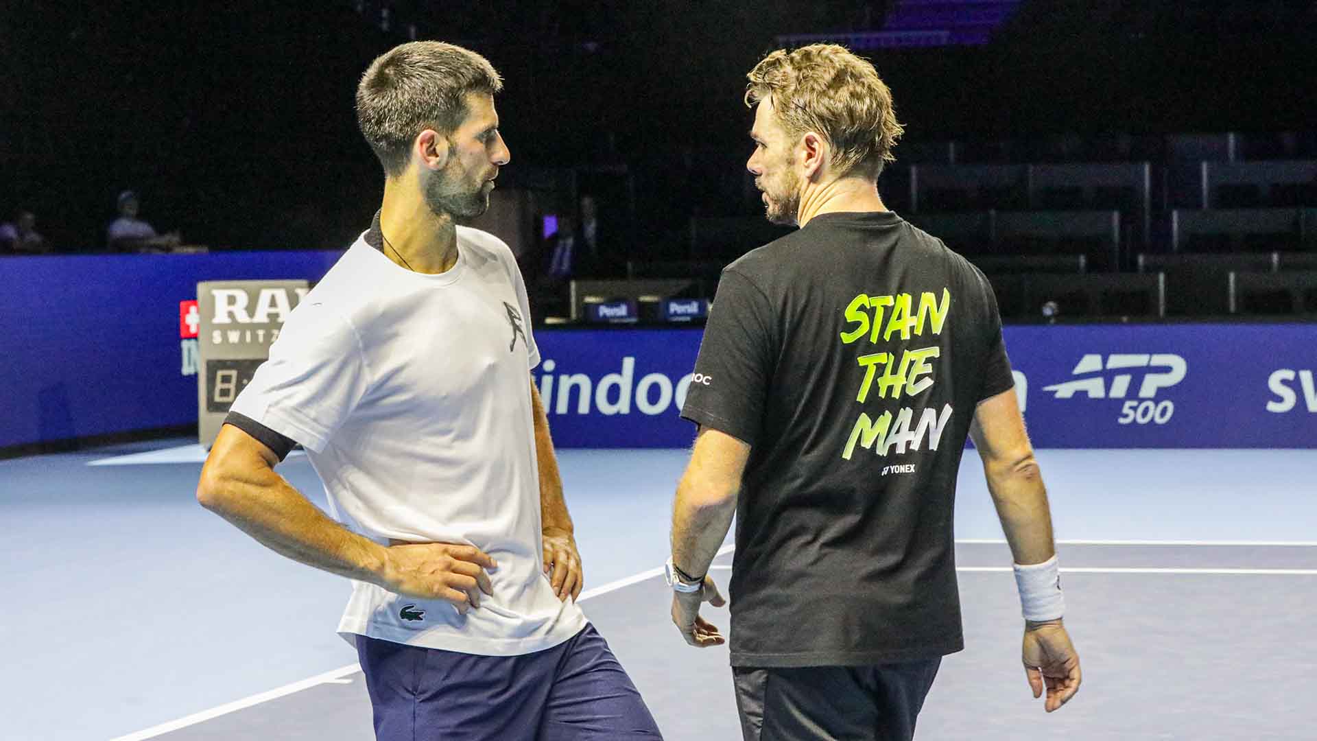 Djokovic, Wawrinka practice together in Basel