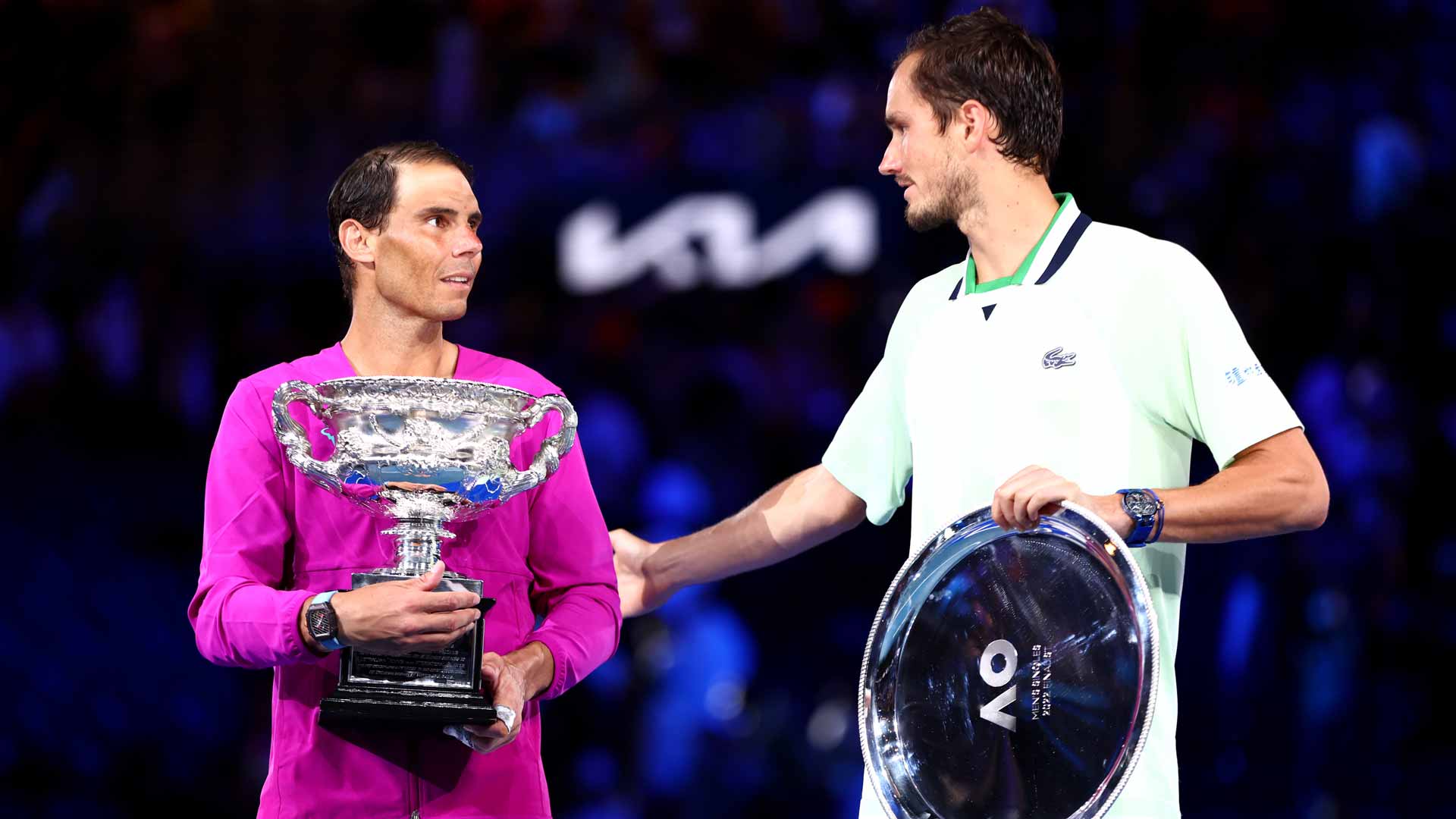 Daniil Medvedev loses to Rafael Nadal in the Australian Open final.