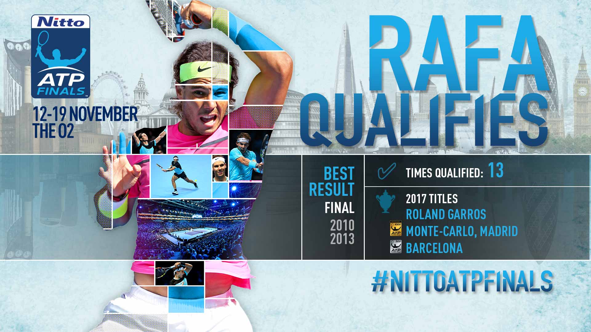 Nadal First To Qualify For 2017 Nitto Atp Finals Atp Tour Tennis