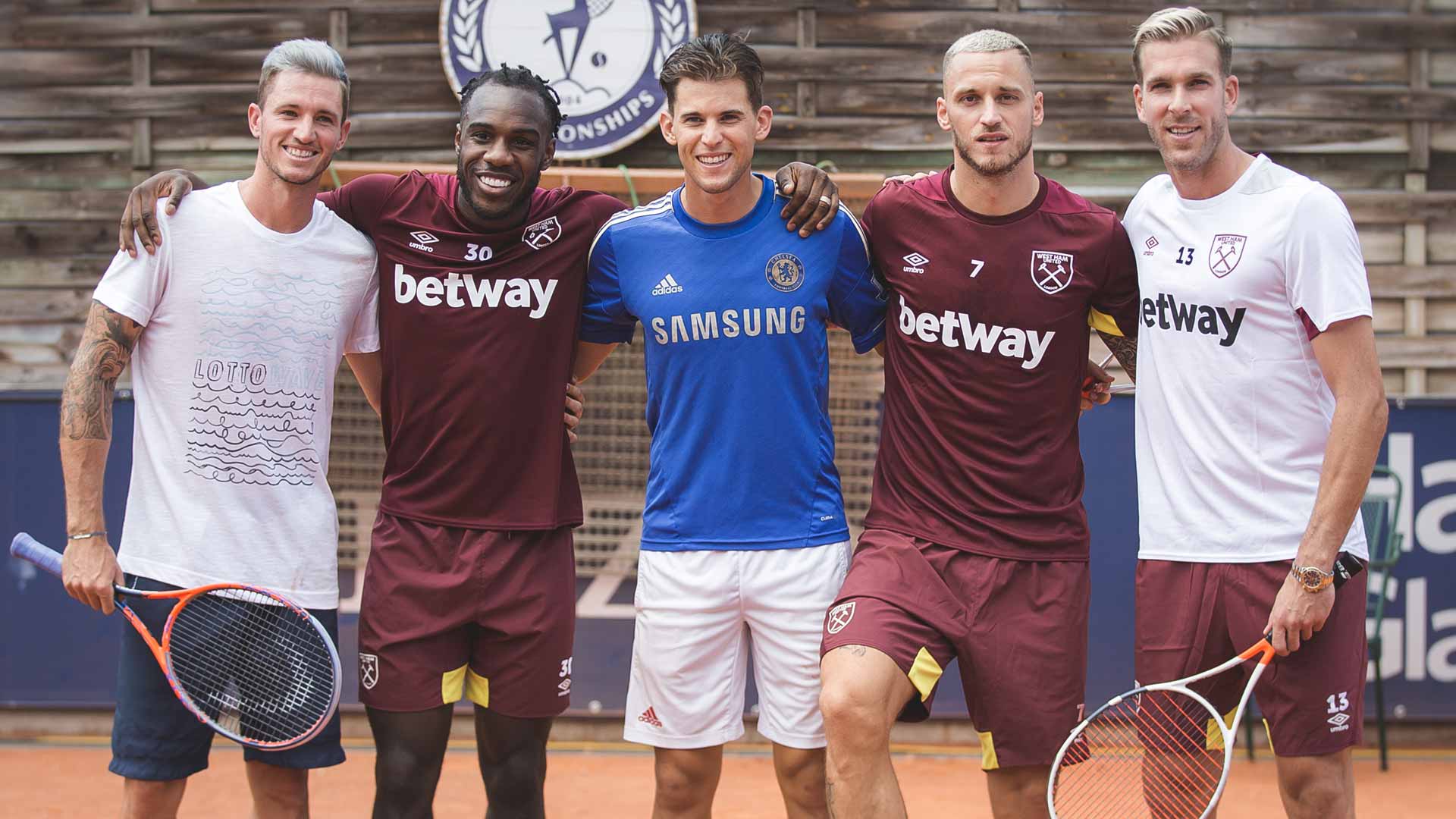 Thiem Novak Join West Ham United Football Stars In Kitzbuhel Atp Tour Tennis