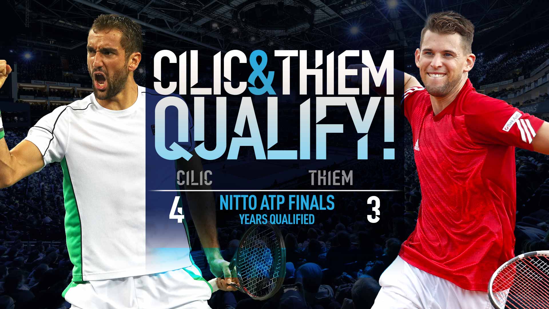 Cilic Thiem Qualify To Complete Singles Field For 2018 Nitto Atp Finals Atp Tour Tennis