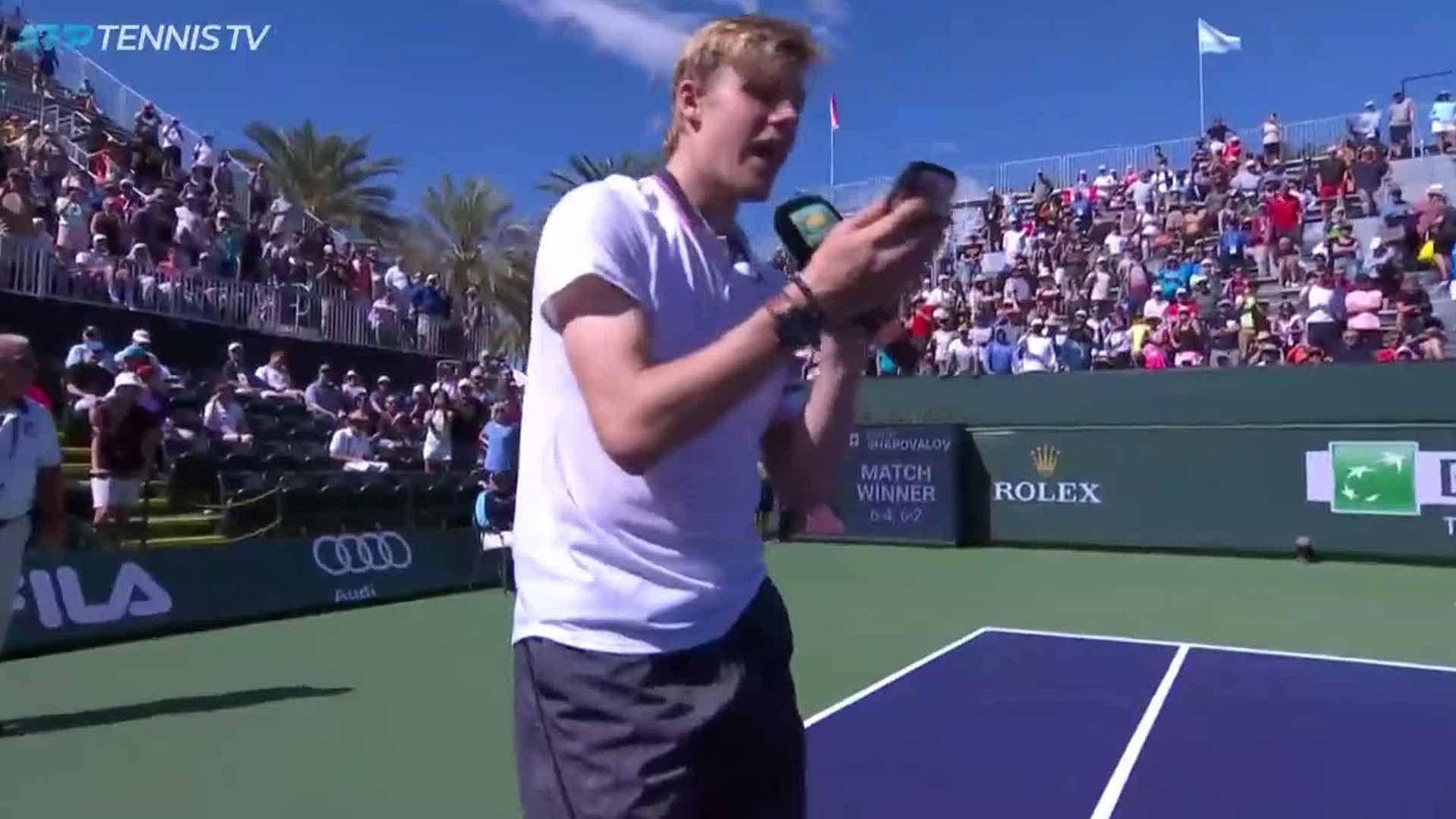 Shapovalov Raps In Indian Wells After Beating Cilic ATP Tour Tennis