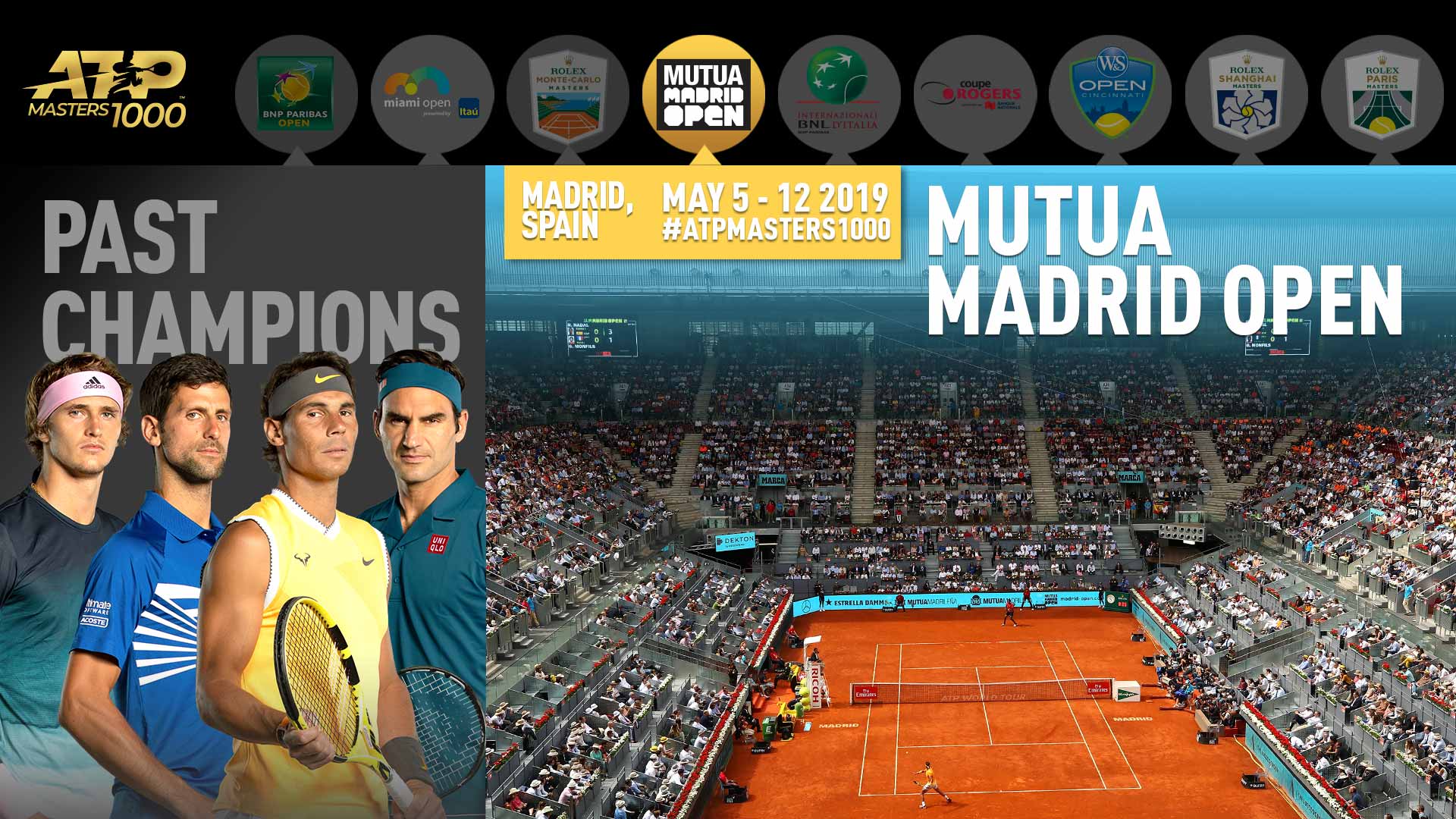 Nadal, Federer, Djokovic, Zverev Lead Charge In Madrid; Facts and Figures ATP Tour Tennis