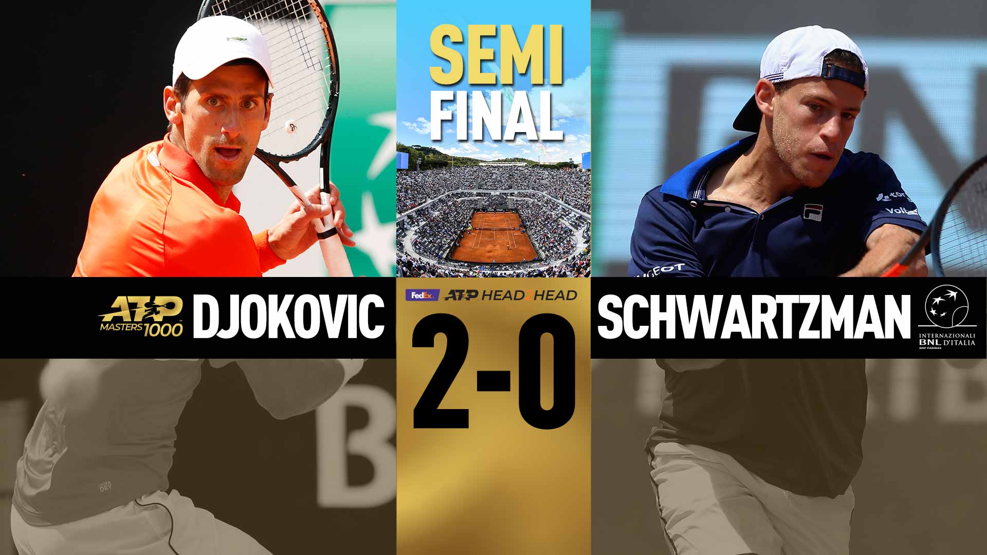 Nadal Tsitsipas Meet Again Djokovic Takes On Schwartzman In Rome View Preview Schedule Atp Tour Tennis