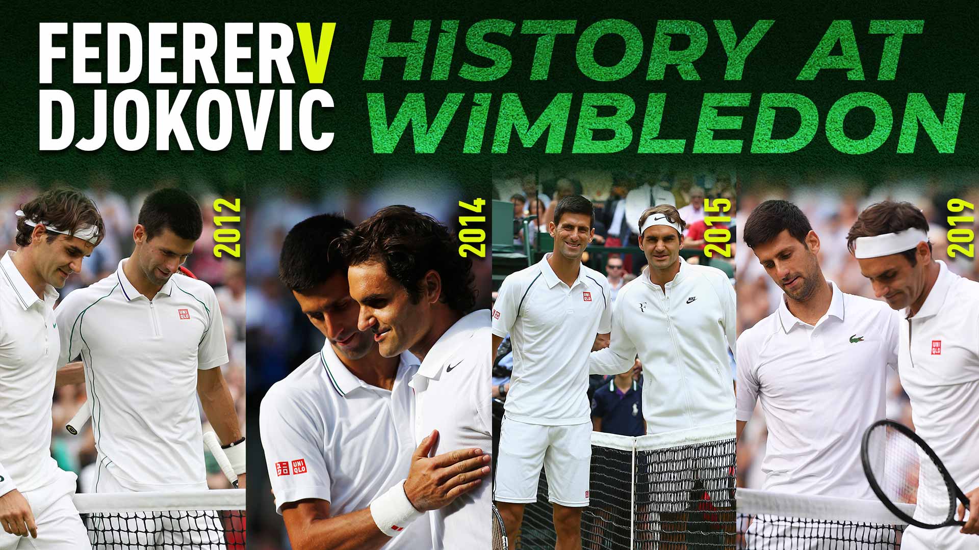 whisky Straat lezer History Of Roger Federer v Novak Djokovic At Wimbledon | ATP Tour | Tennis