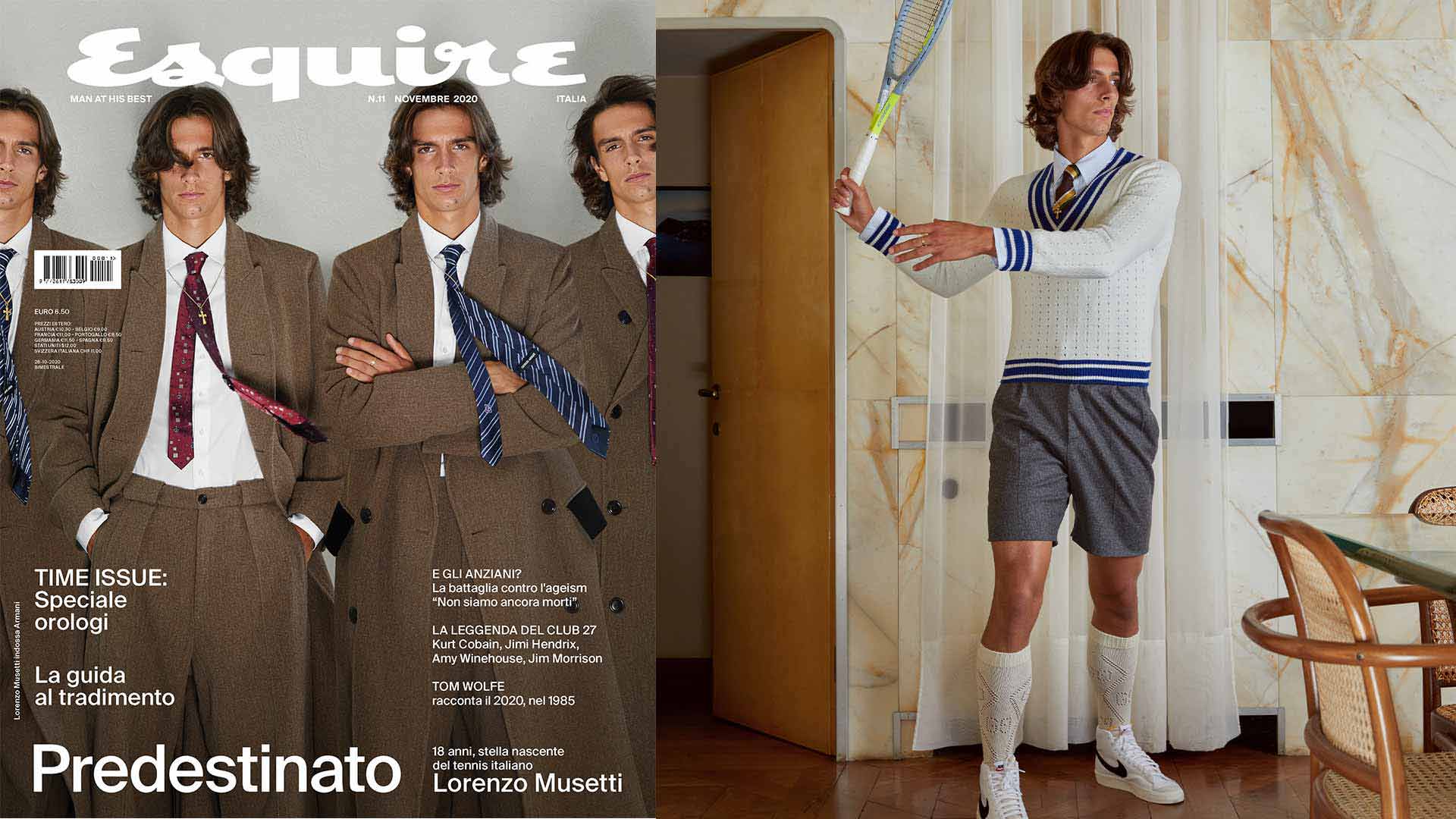 Lorenzo Musetti S Newest Highlight Landing The Esquire Italia Cover Atp Tour Tennis