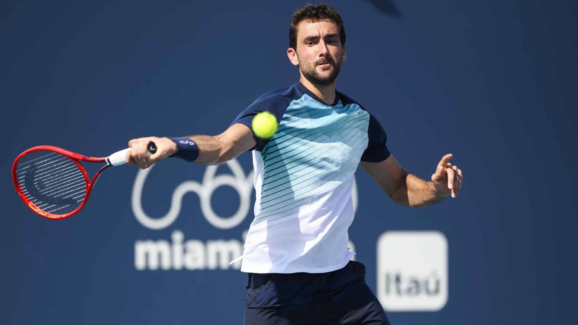 Marin Cilic Strikes Unique Overhead Drop Shot In Miami Win ATP Tour Tennis