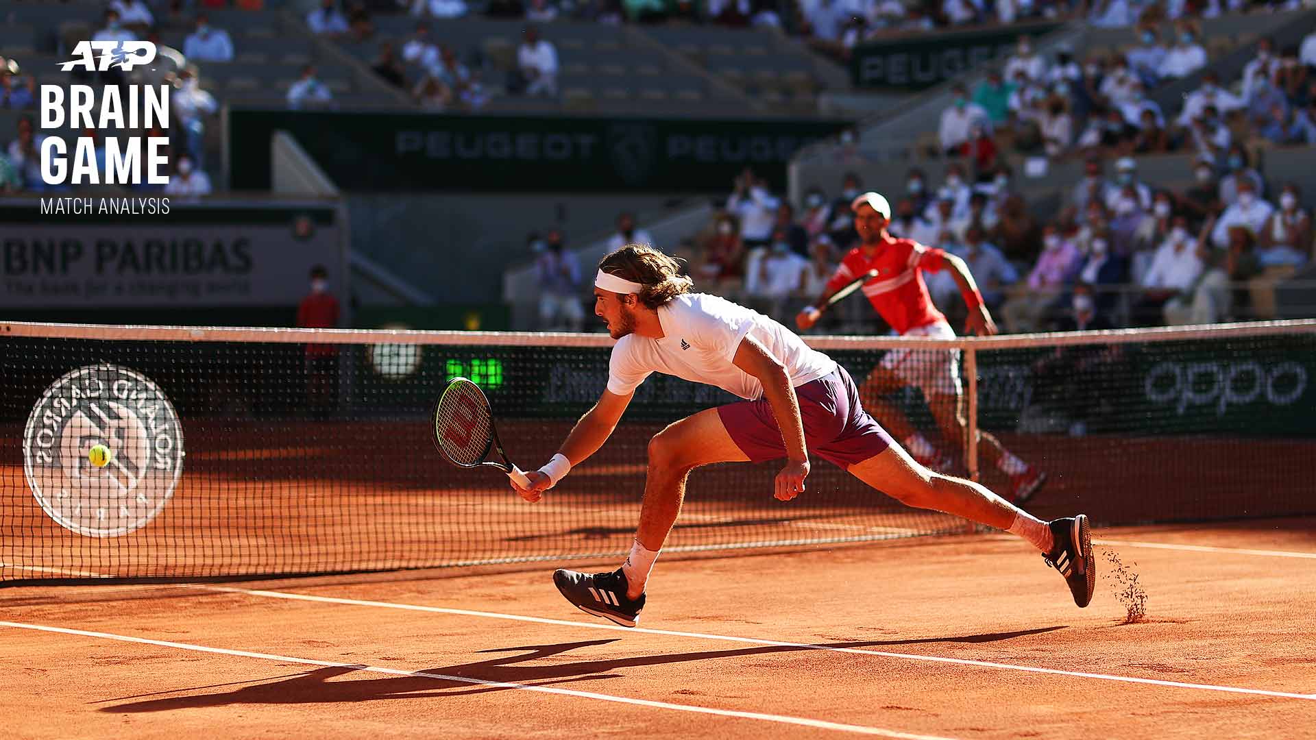 photo Tsitsipas Vs Djokovic French Open 2021 drop shot success vs tsitsipas