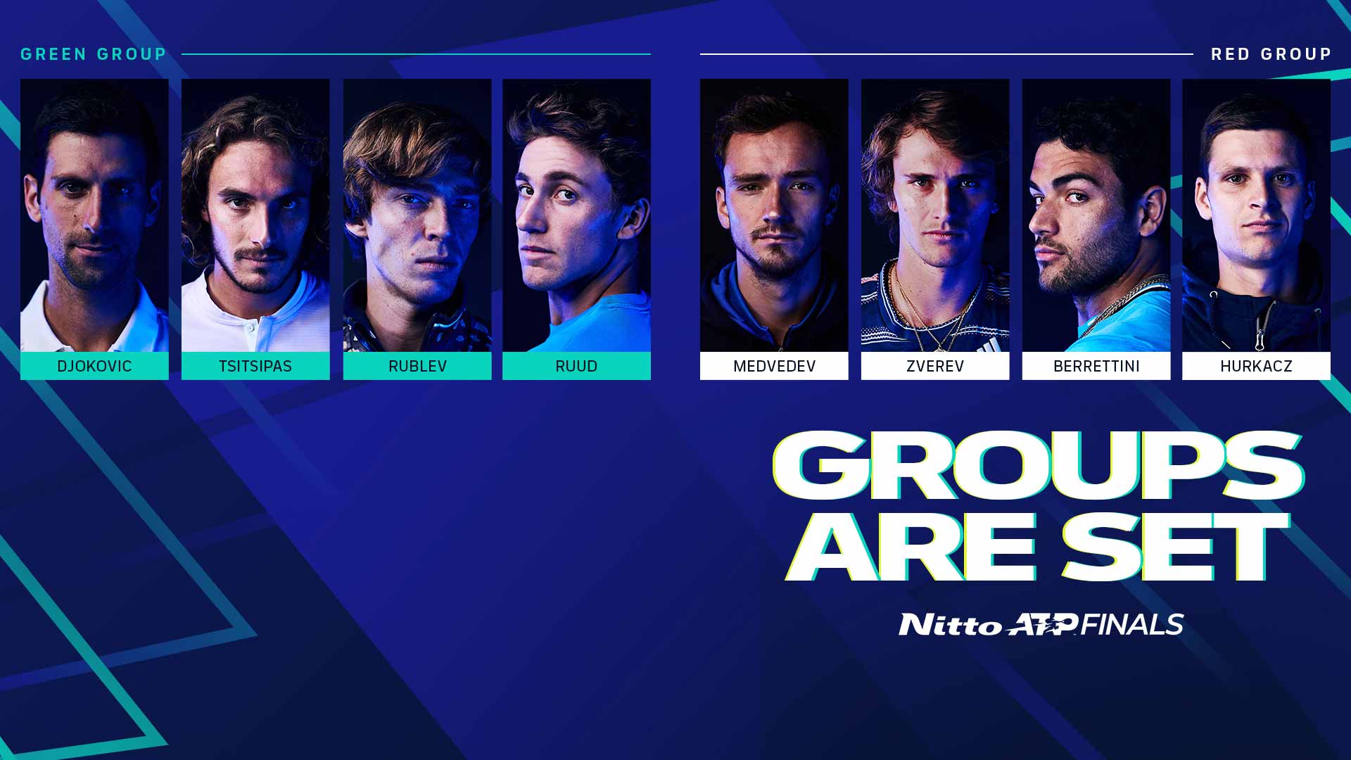 Novak Djokovic and Daniil Medvedev Lead Groups At Nitto ATP Finals ATP Tour Tennis