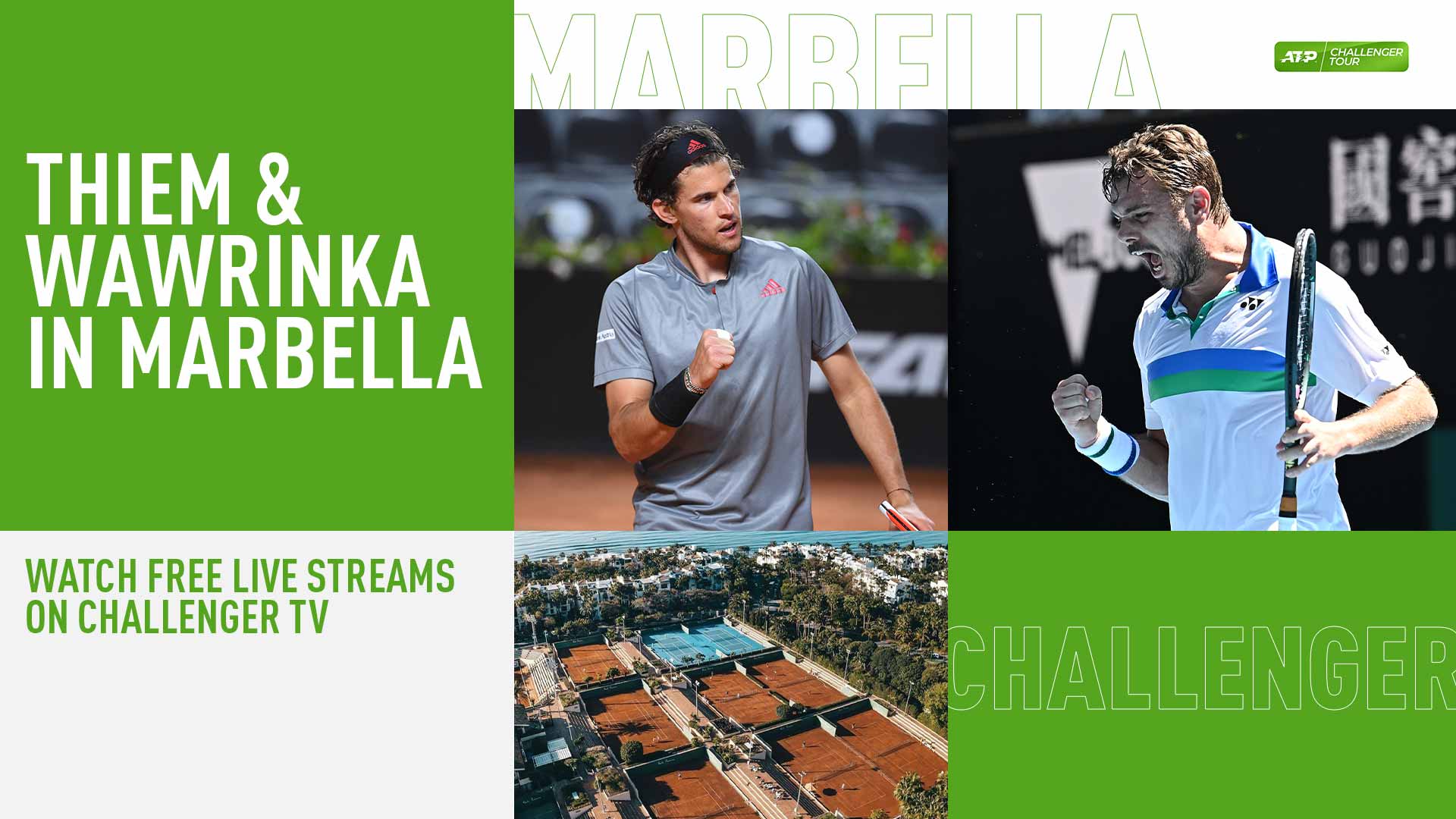How To Watch Dominic Thiem and Stan Wawrinka Make Their Returns At Marbella Challenger ATP Tour Tennis