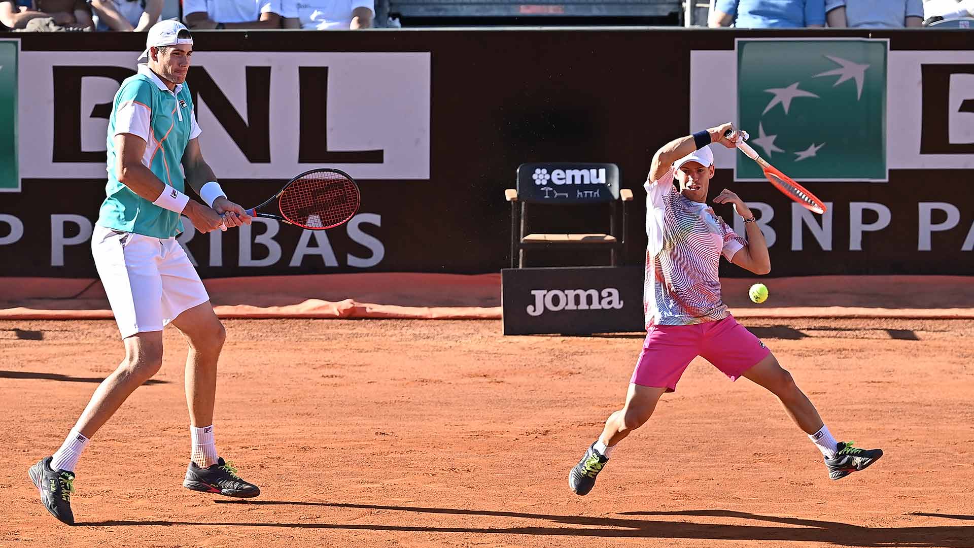 John Isner/Diego Schwartzman Battle To Rome Final ATP Tour Tennis