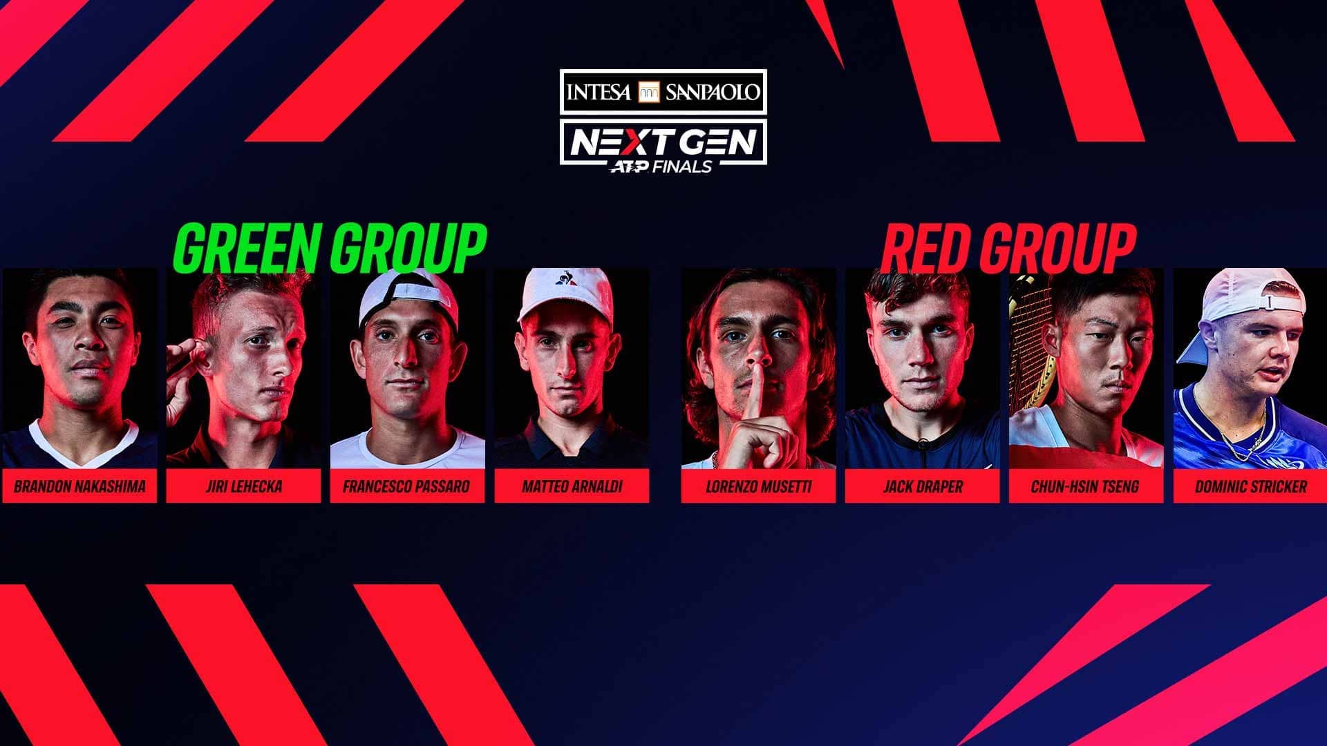 Intesa Sanpaolo Next Gen ATP Finals Groups Are Set ATP Tour Tennis