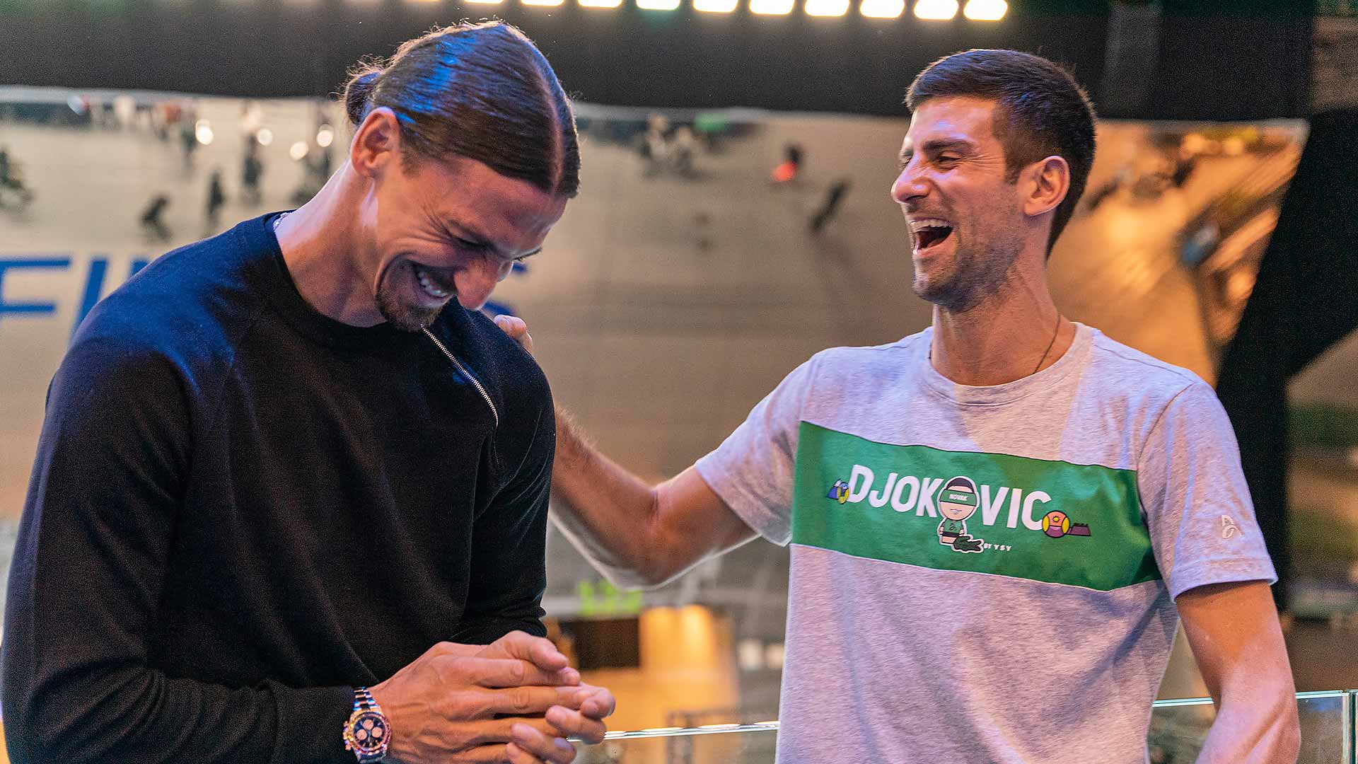 Zlatan Ibrahimovic Visita A Novak Djokovic En Turín | ATP Tour | Tenis